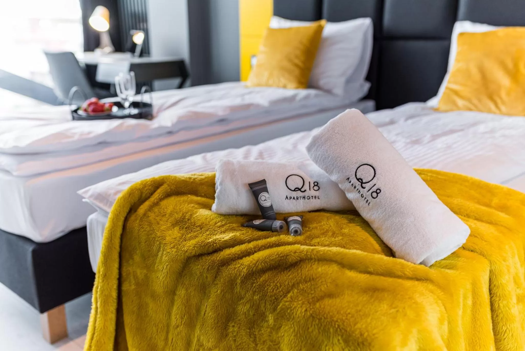 Bed in Q18 ApartHotel