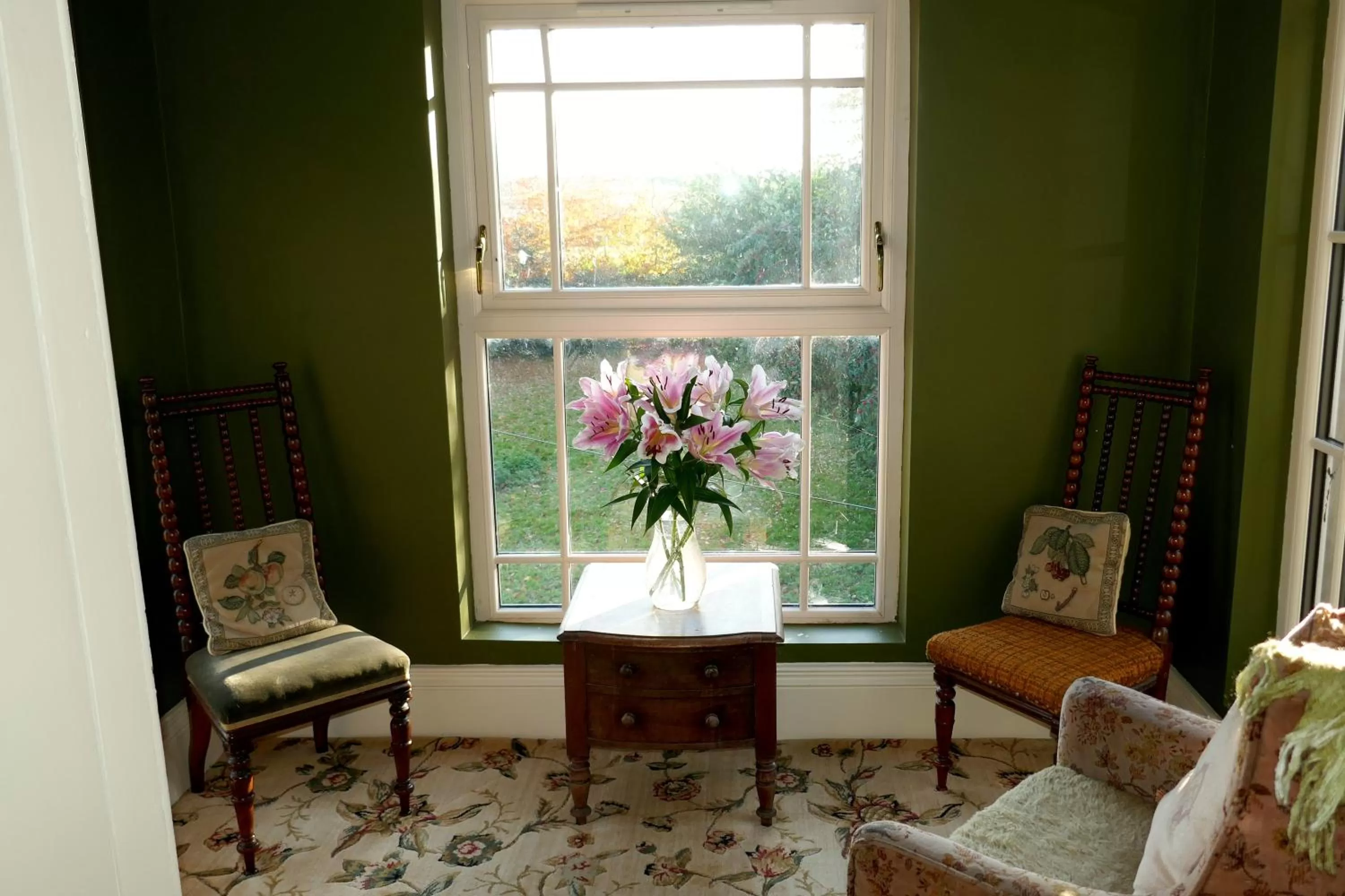 Seating area in Crookedstone House