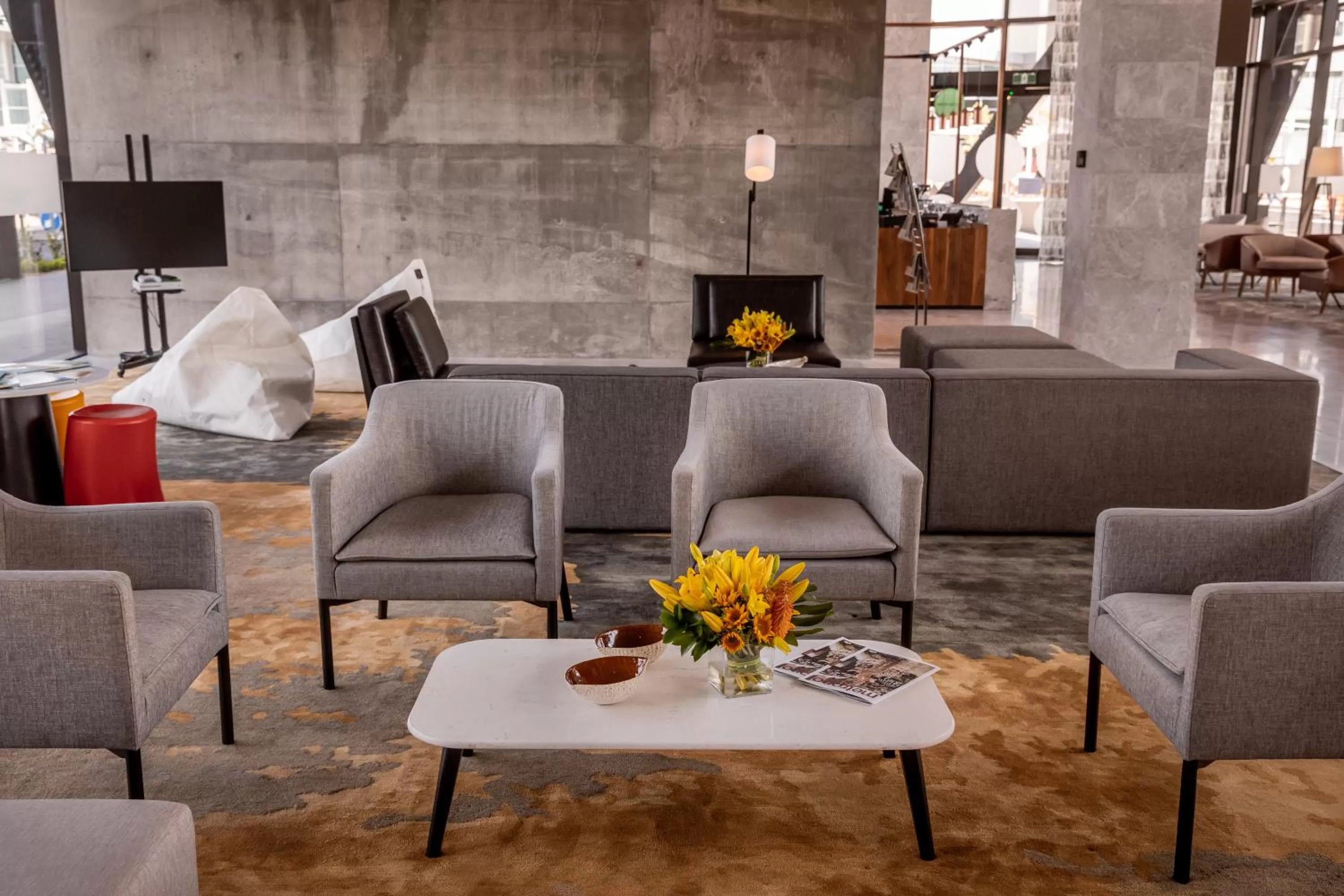 Seating area in Novotel Christchurch Airport