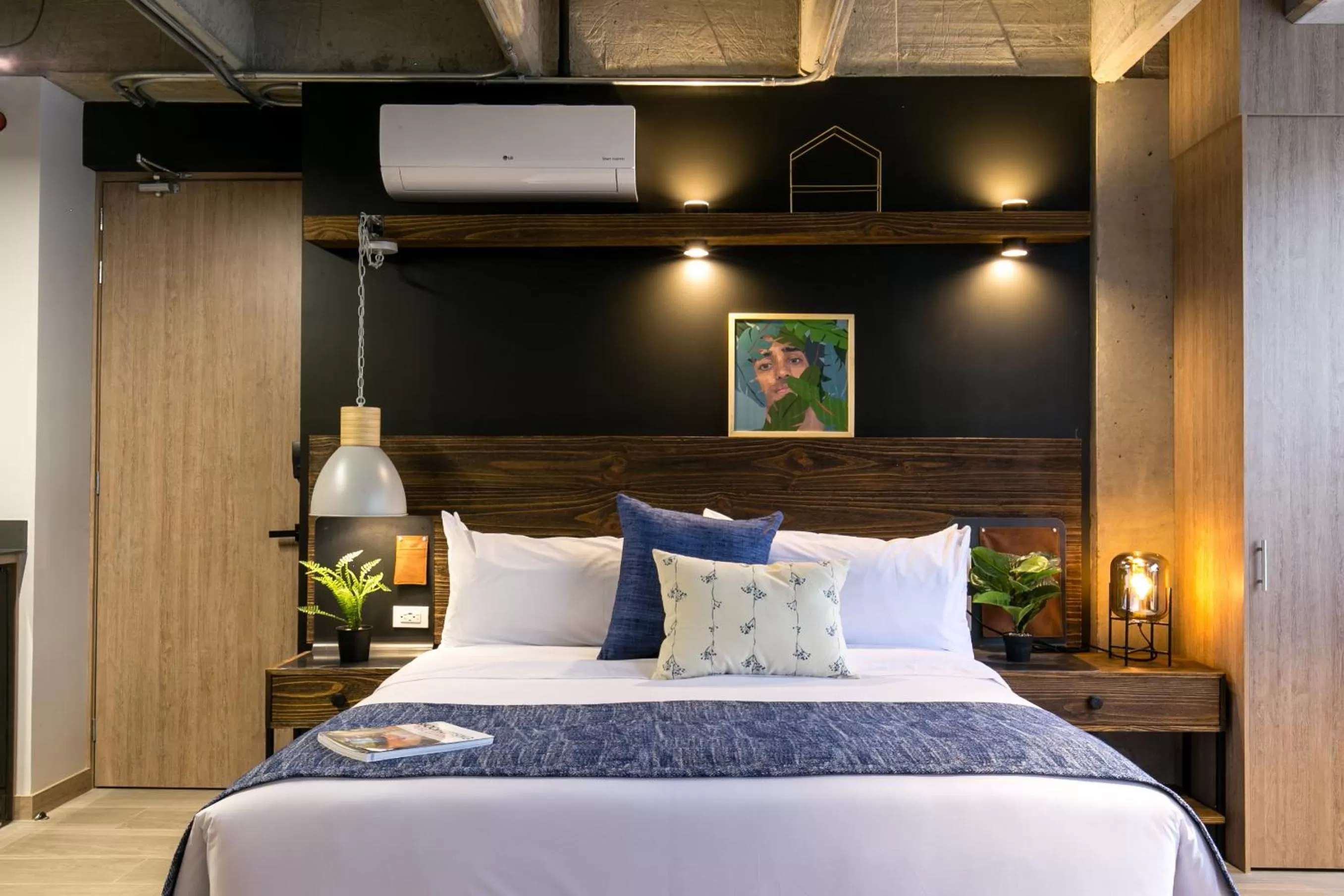 Bed in Factory Lofts Hotel