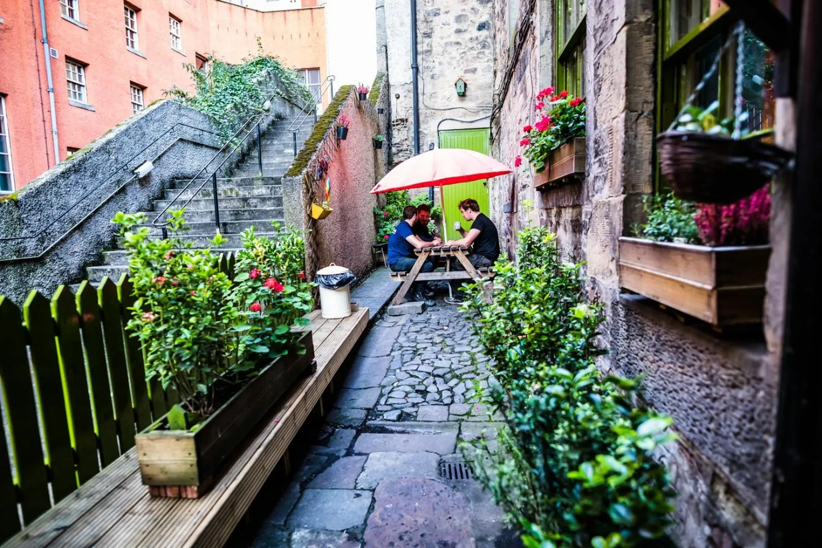 Garden in High Street Hostel - Over 18s Only, Backpackers Atmosphere