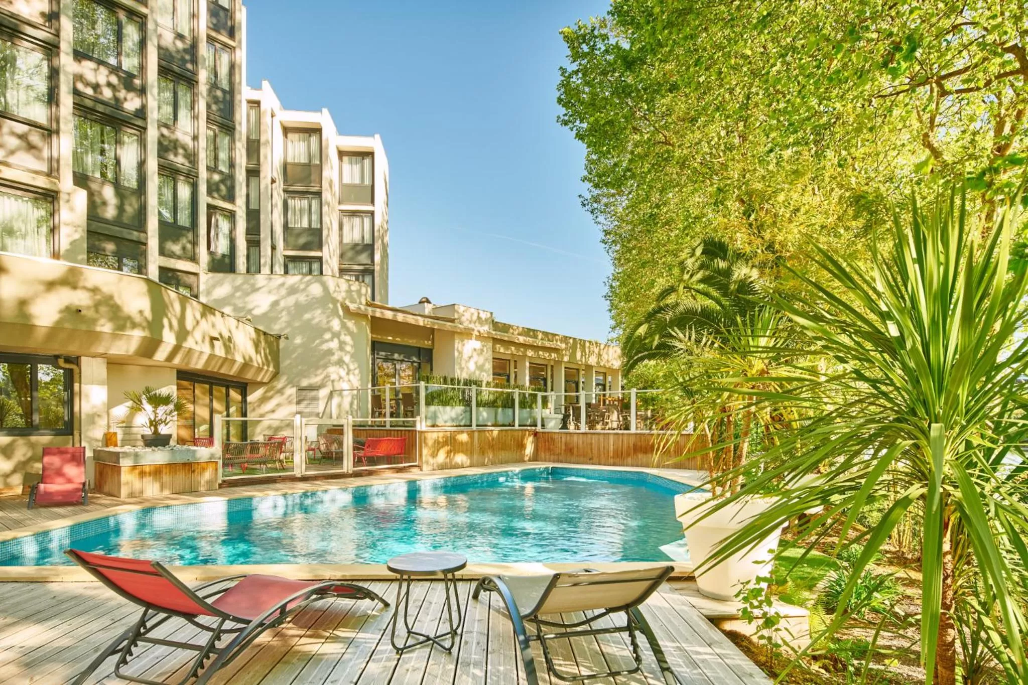 Pool view in Hôtel Le Bayonne