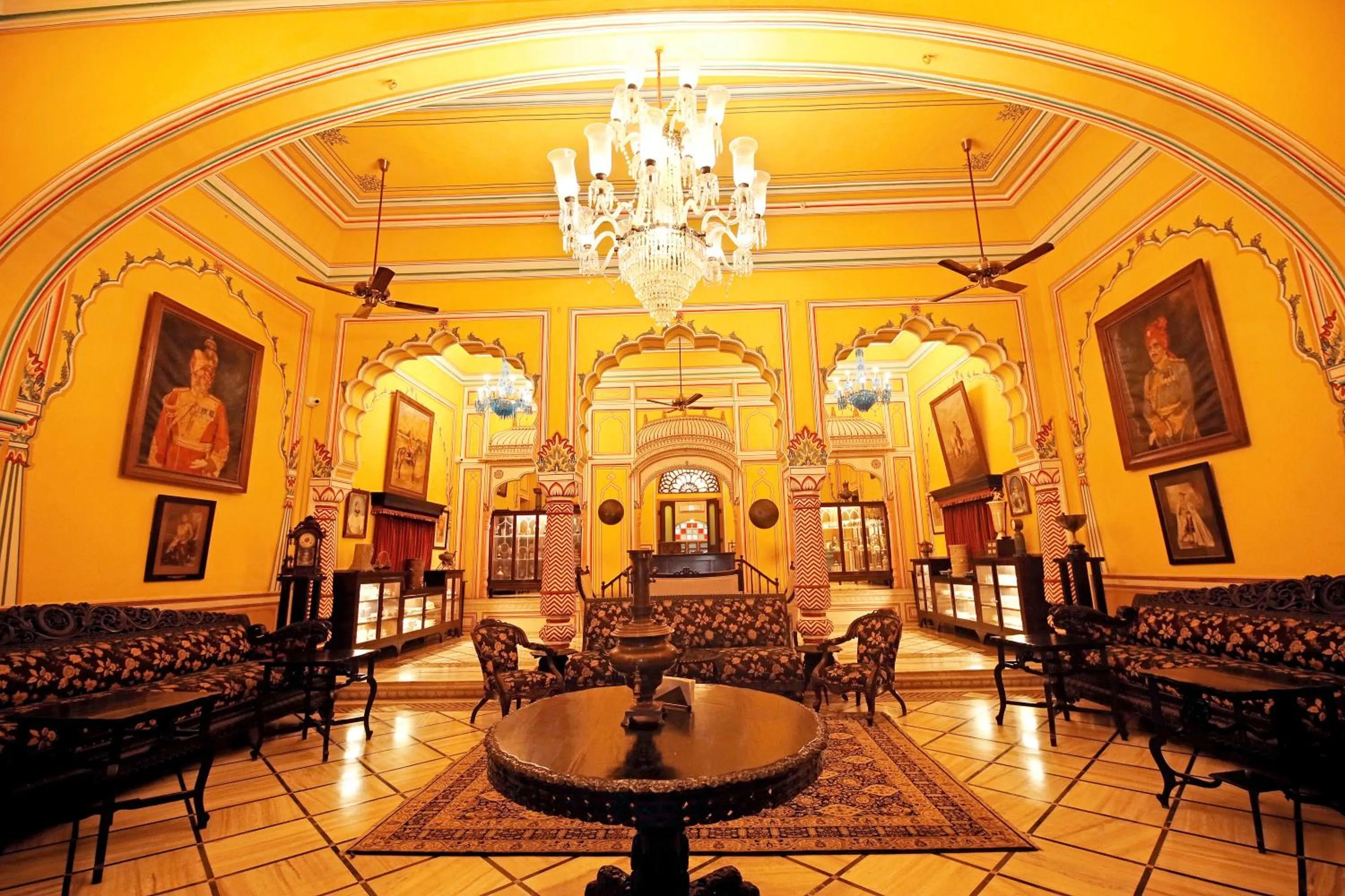 Seating area in Hotel Narain Niwas Palace