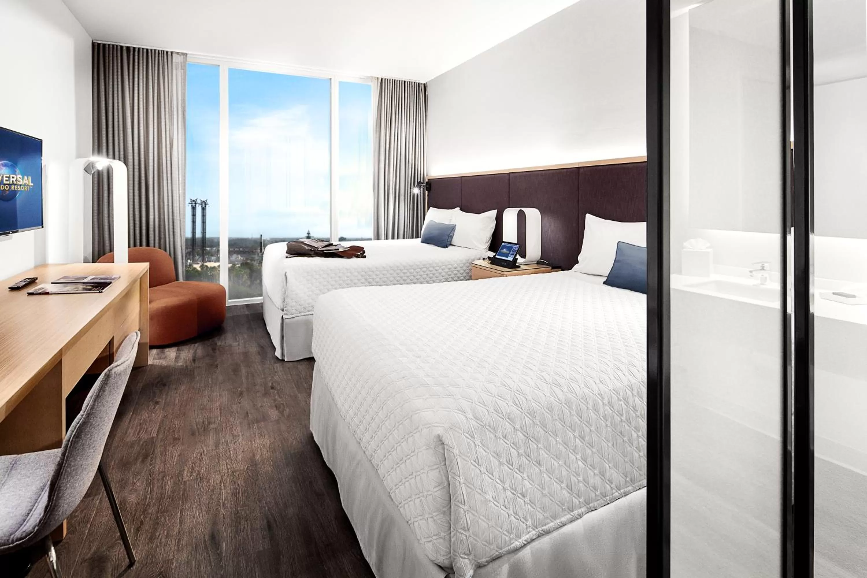 Bed in Universal's Aventura Hotel