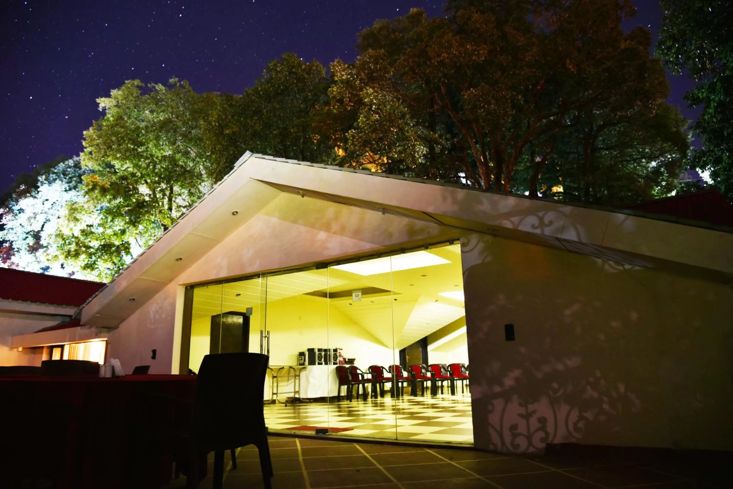 Patio in Indraprastha Resort - Centrally Heated Rooms, with Gym, Games & Spa