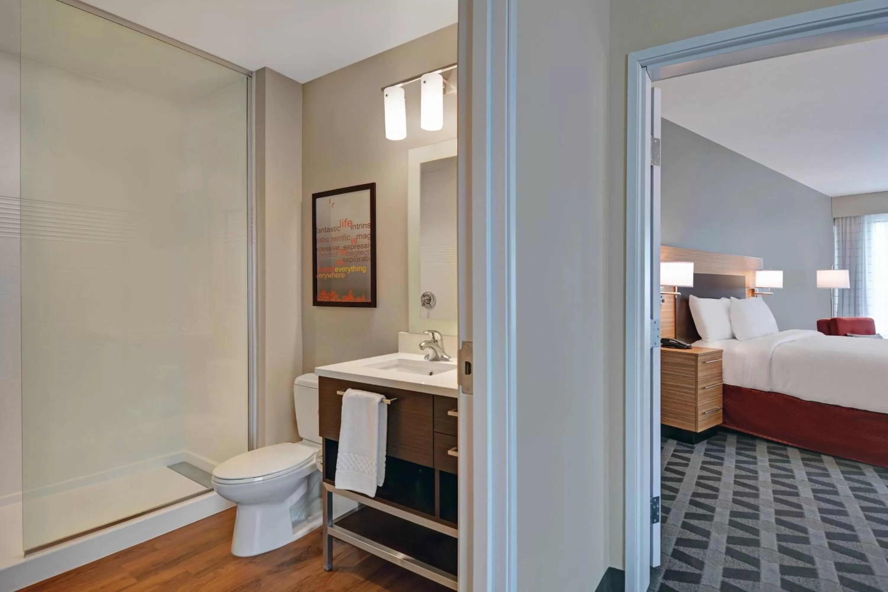 Bedroom, Bed in TownePlace Suites by Marriott Indianapolis Downtown