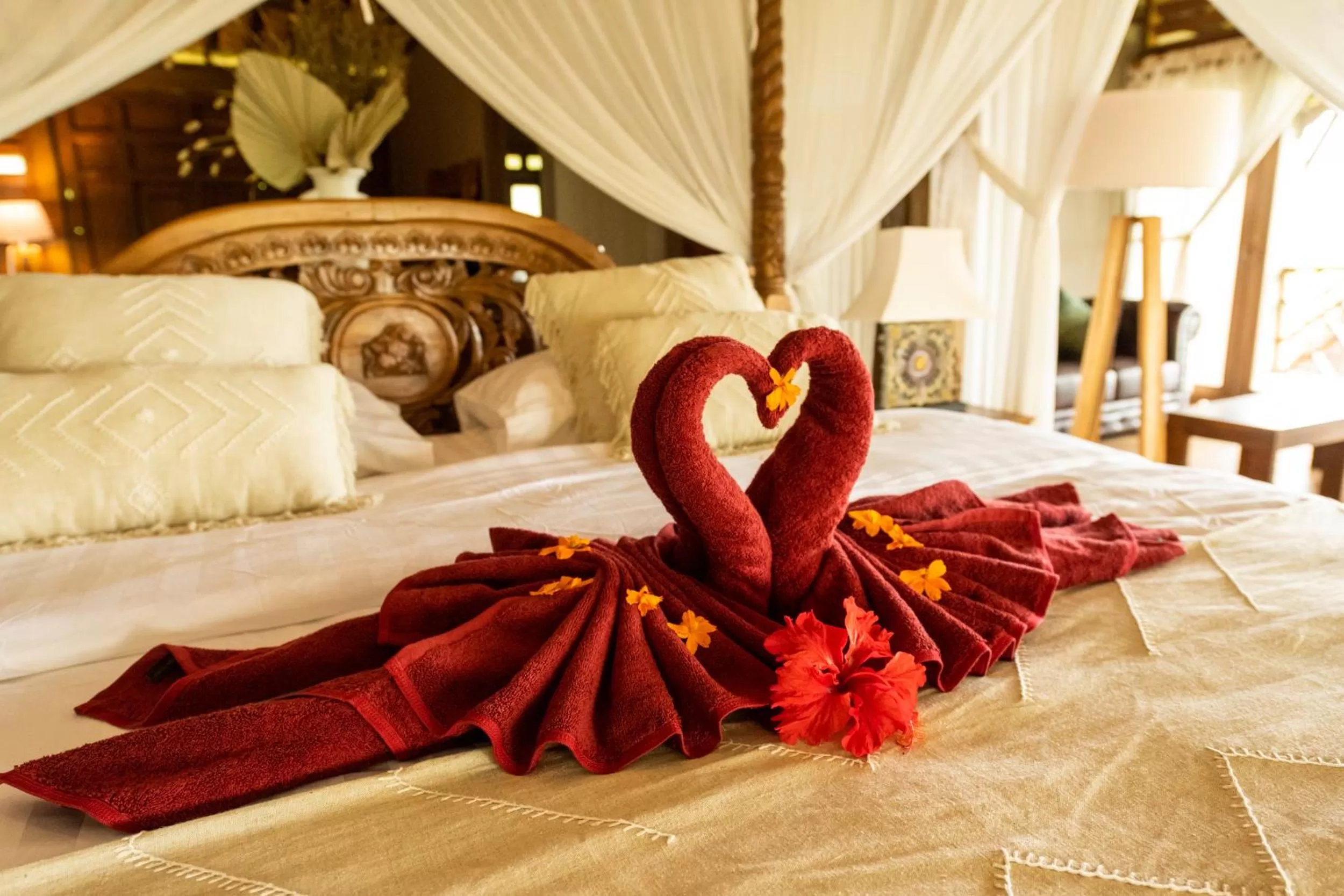 Decorative detail, Bed in Tanah Damai Hotel