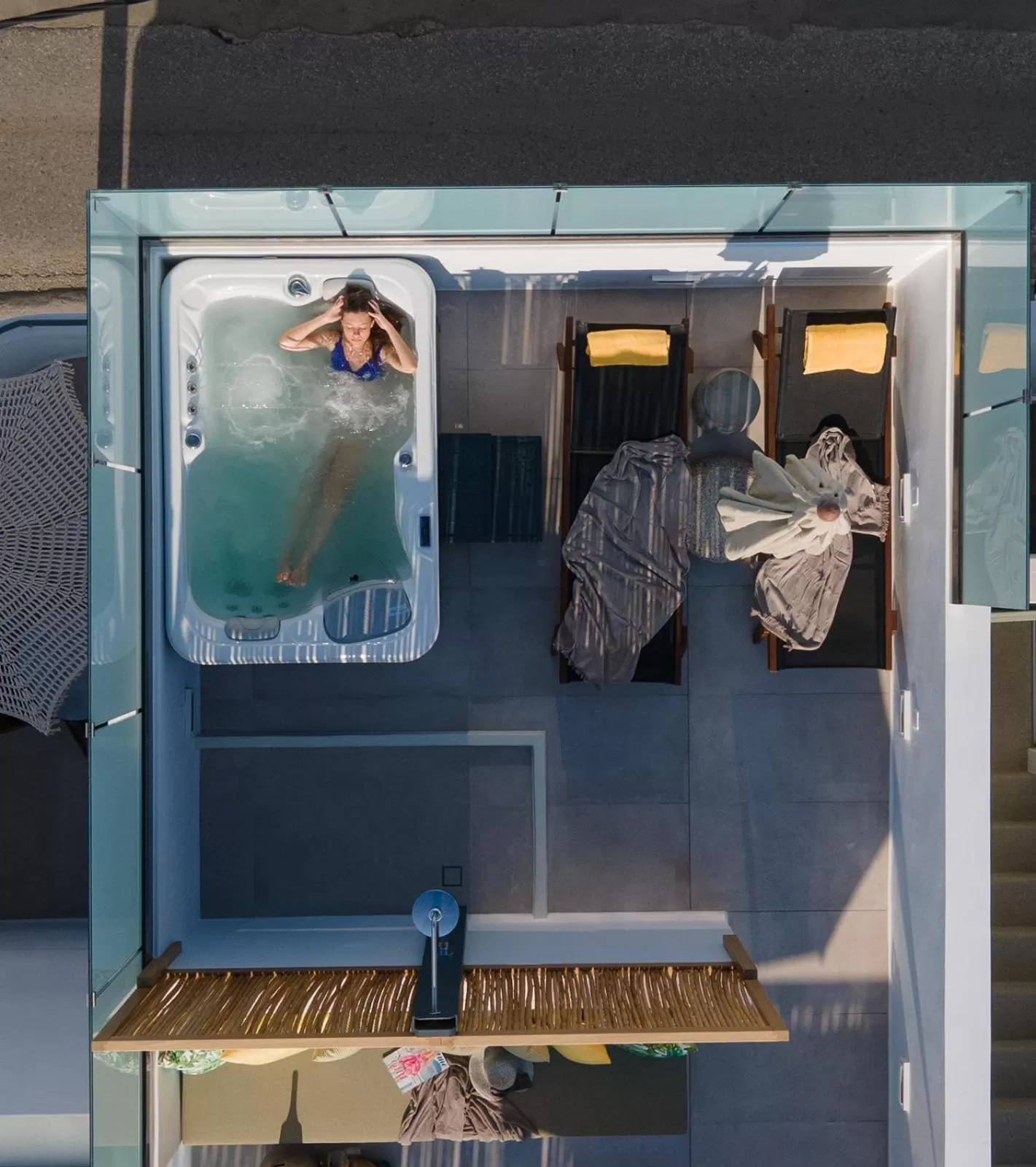 Hot Tub in Makava Suites Naxos