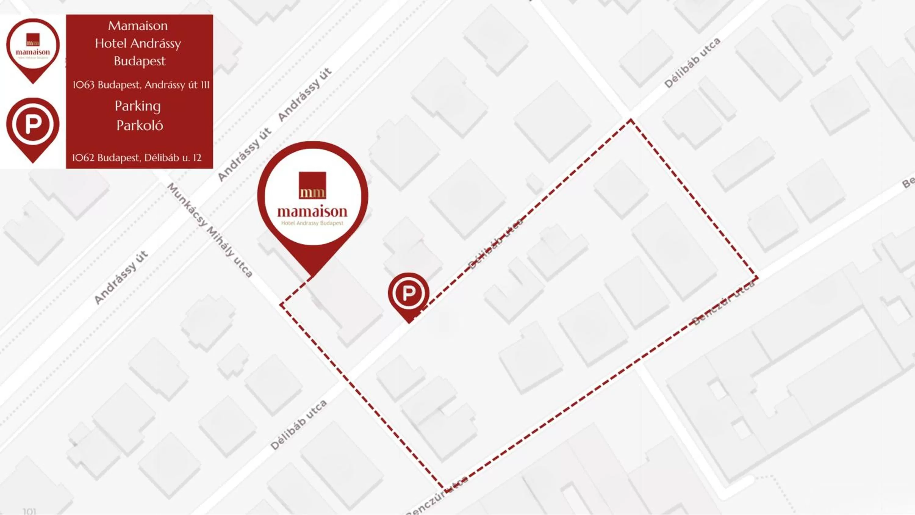 Parking in Mamaison Hotel Andrassy Budapest