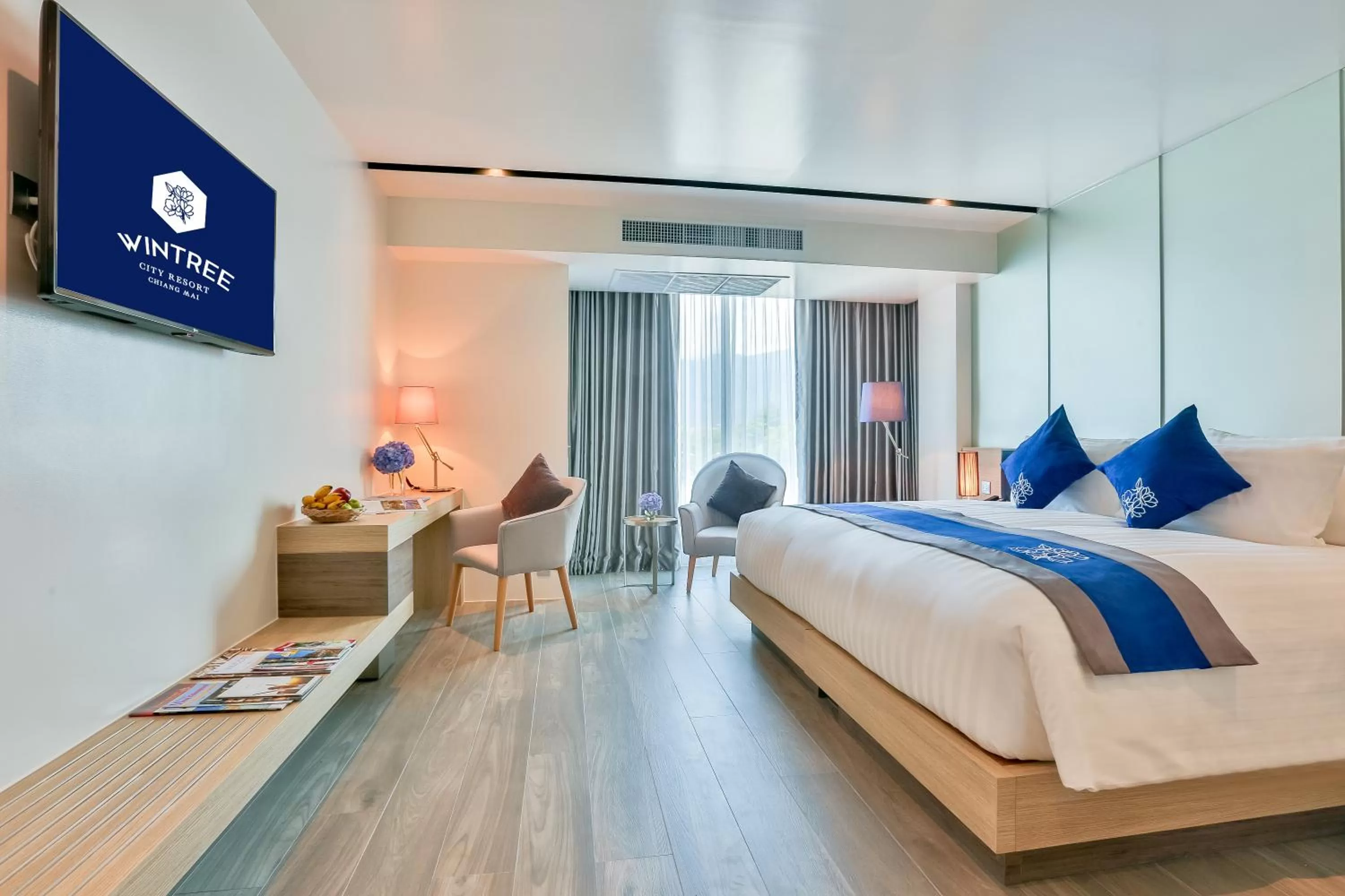 TV and multimedia, Bed in Wintree City Resort Chiang Mai