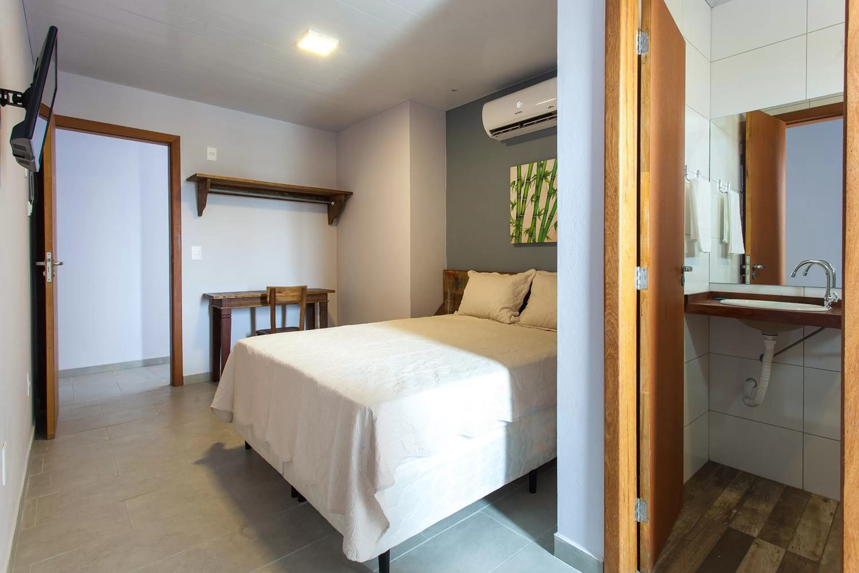 Bed in Pousada Moquirido