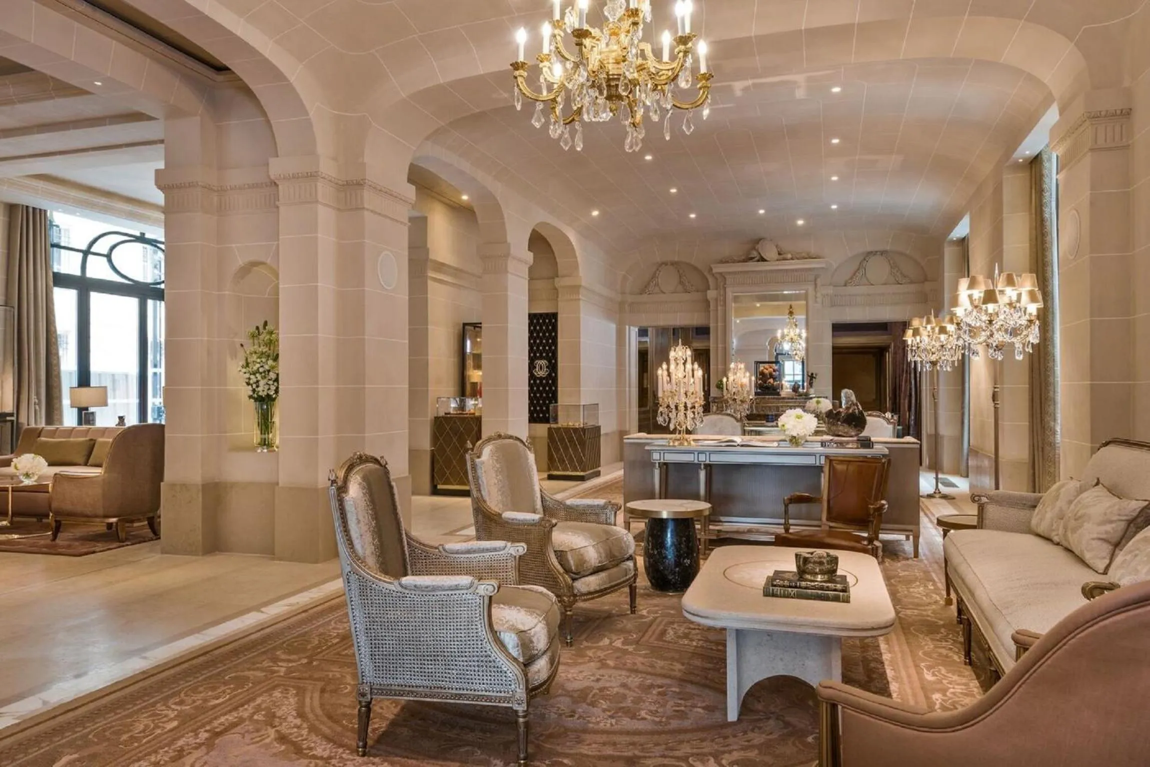 Lobby or reception in Hotel de Crillon