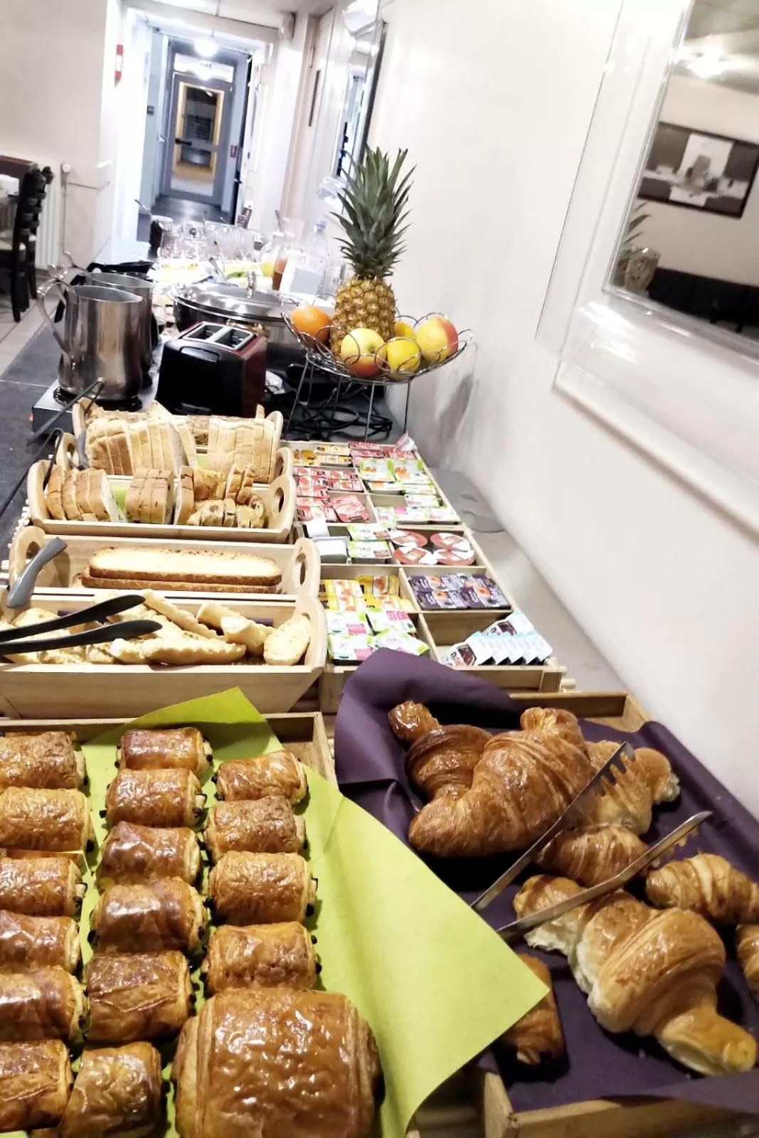 Buffet breakfast in Brit Hotel Reims La Pompelle