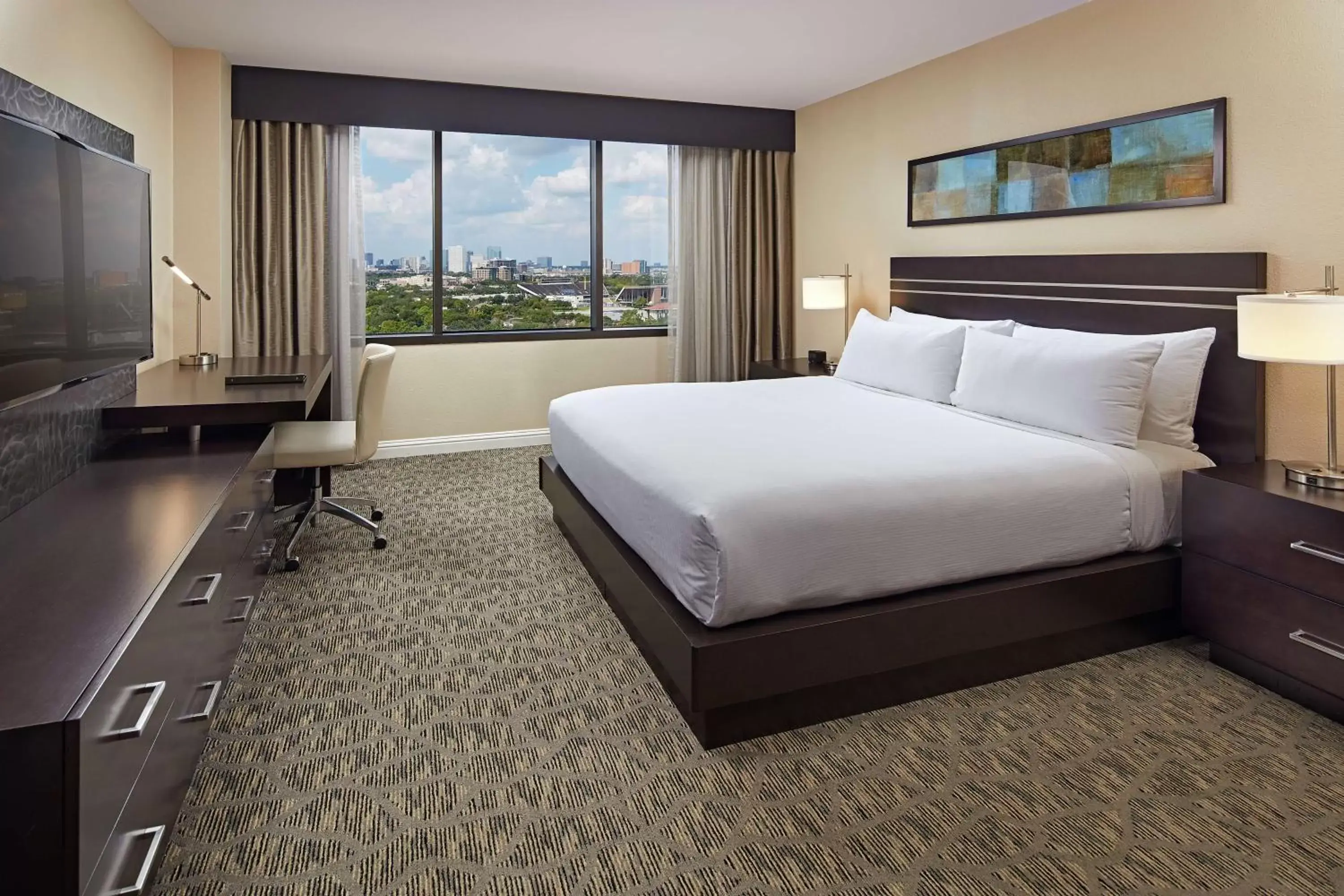 King Room with View in Hilton Houston Plaza/Medical Center King Room with View in Hilton Houston Plaza/Medical Center