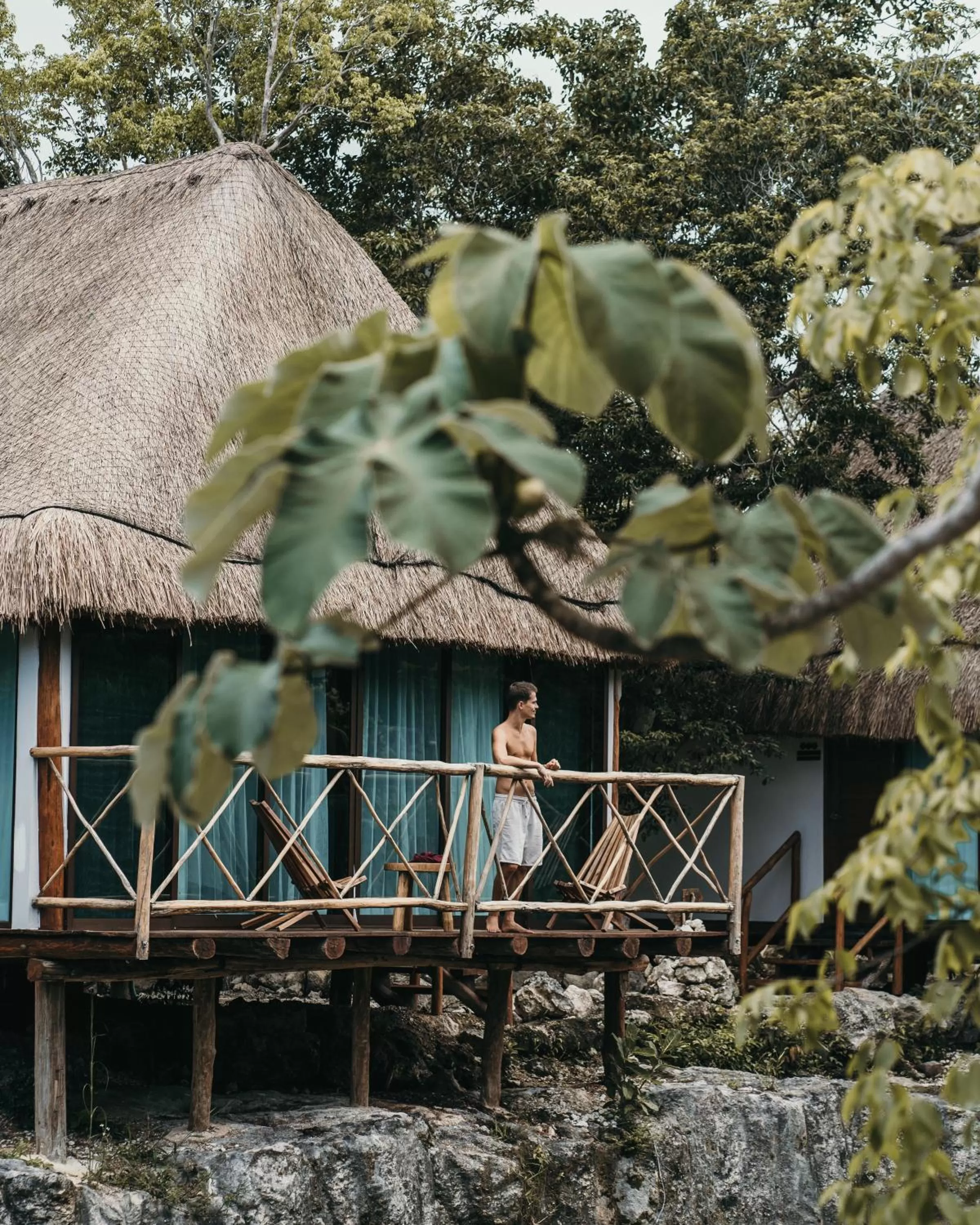Balcony/Terrace in Zamna eco-lodge Tulum
