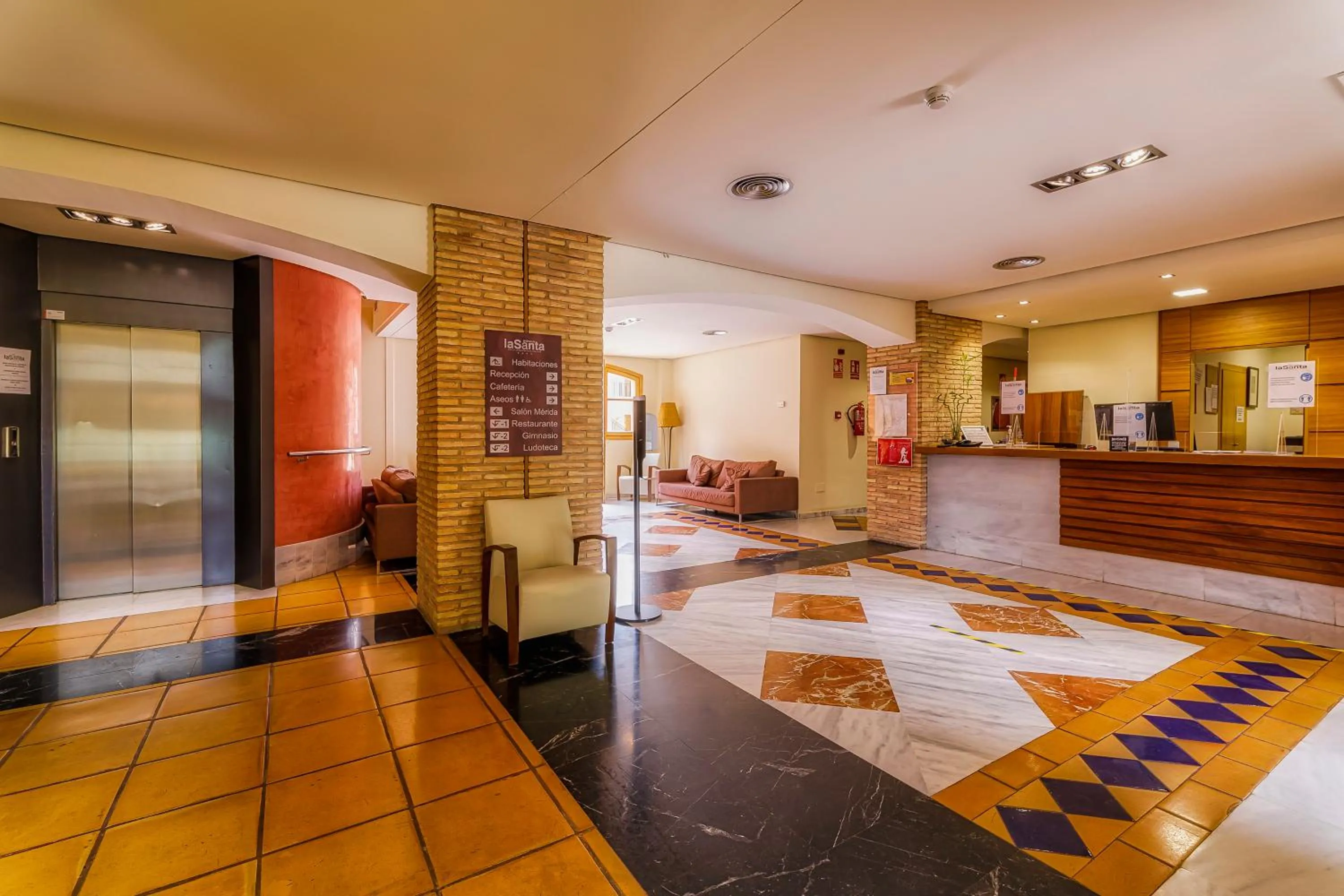 Lobby or reception in Jardines de La Santa