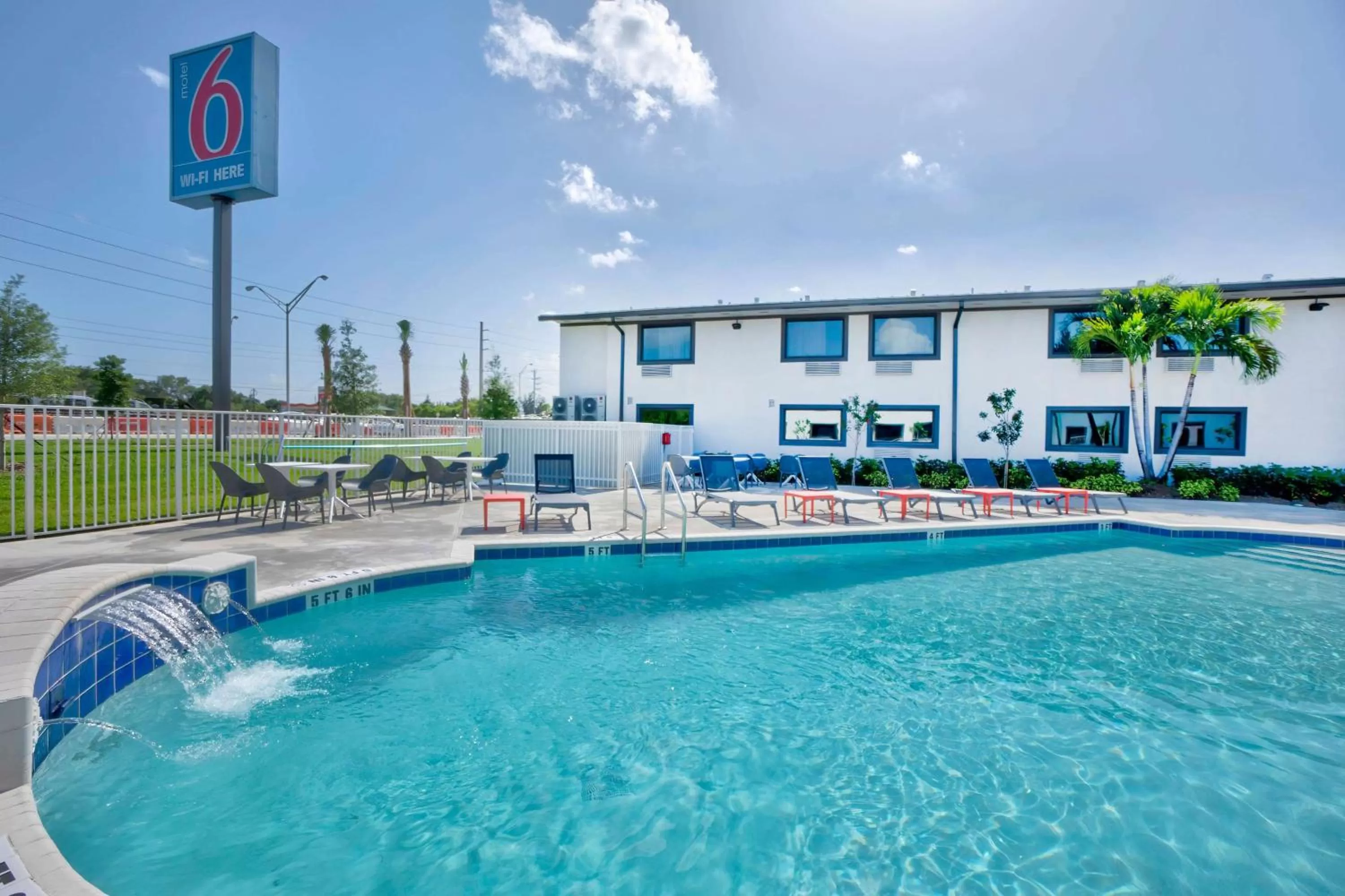 Pool view in Motel 6-Fort Lauderdale, FL