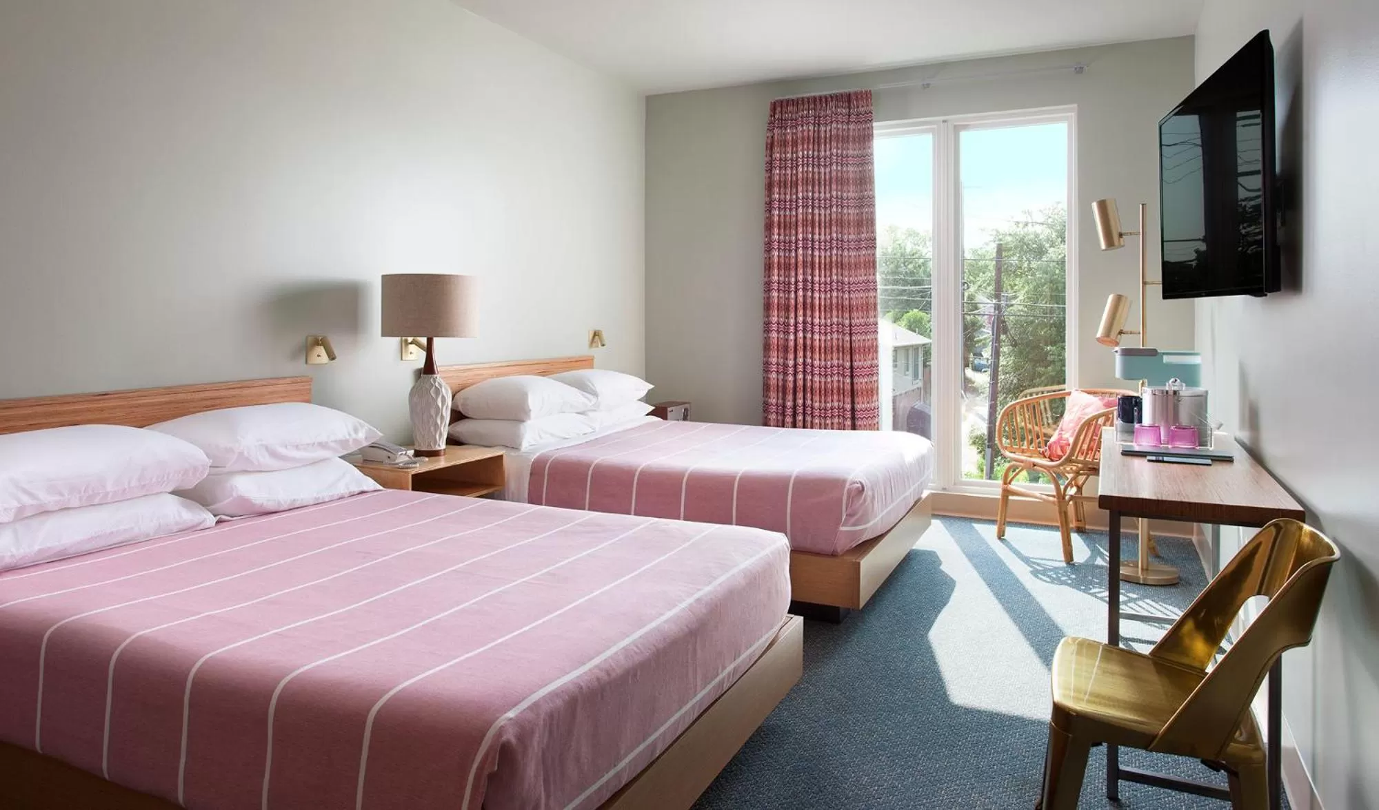 Bed in East Austin Hotel