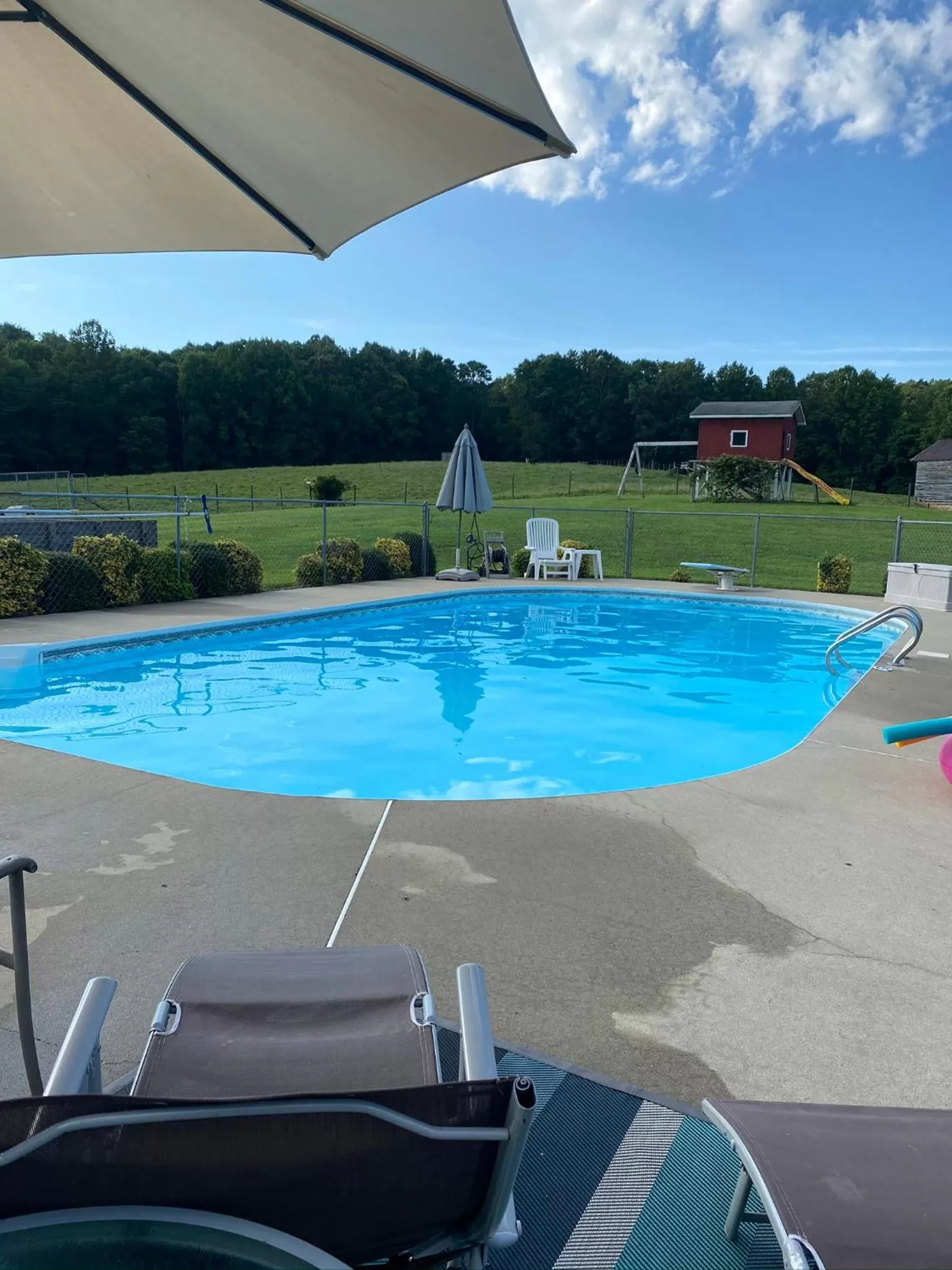 Swimming pool in Wolf Creek Farm B&B and Motorcycle Manor at Wolf Creek Farm, LLC