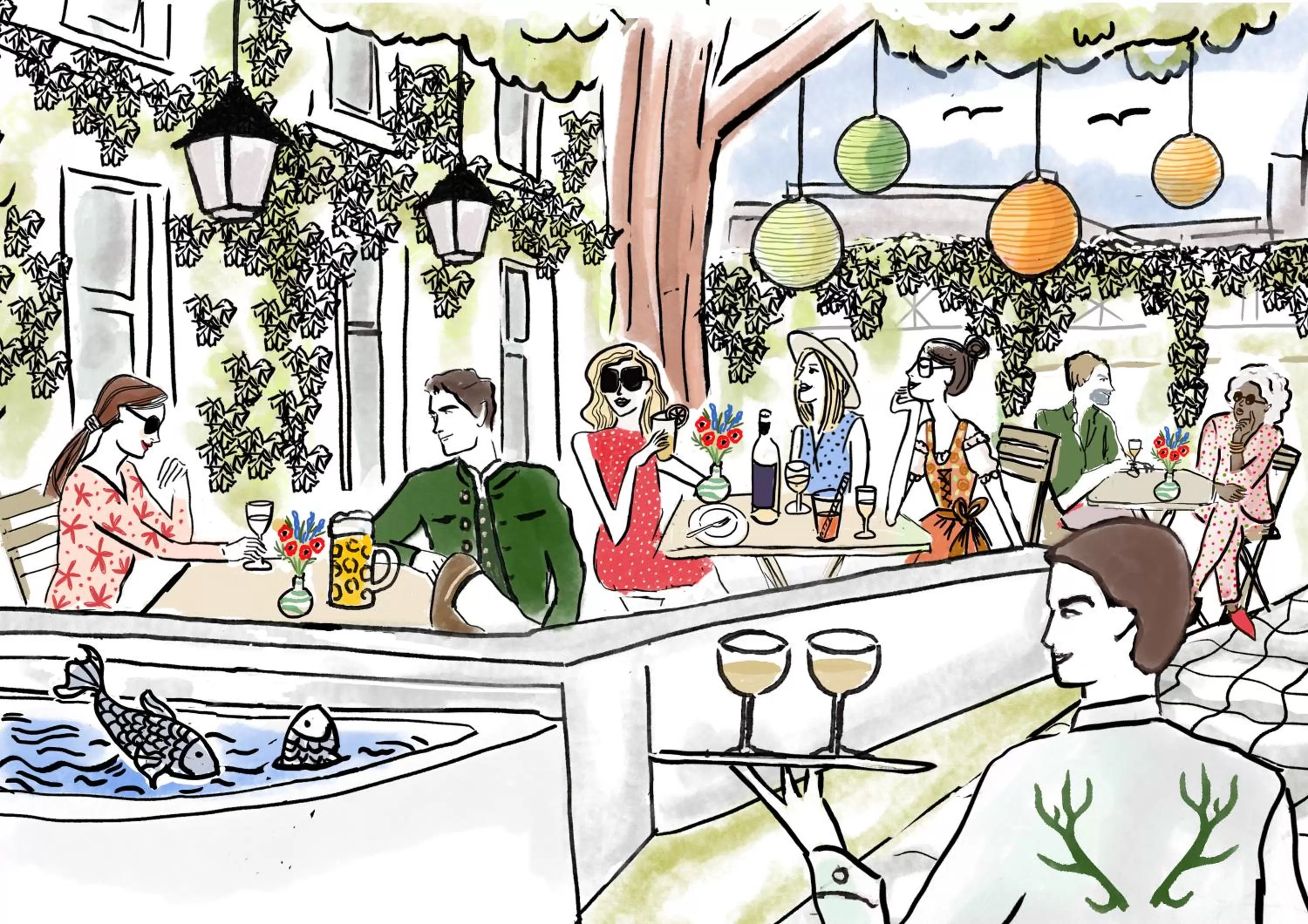 Restaurant/places to eat in Boutiquehotel Zum Goldenen Hirschen