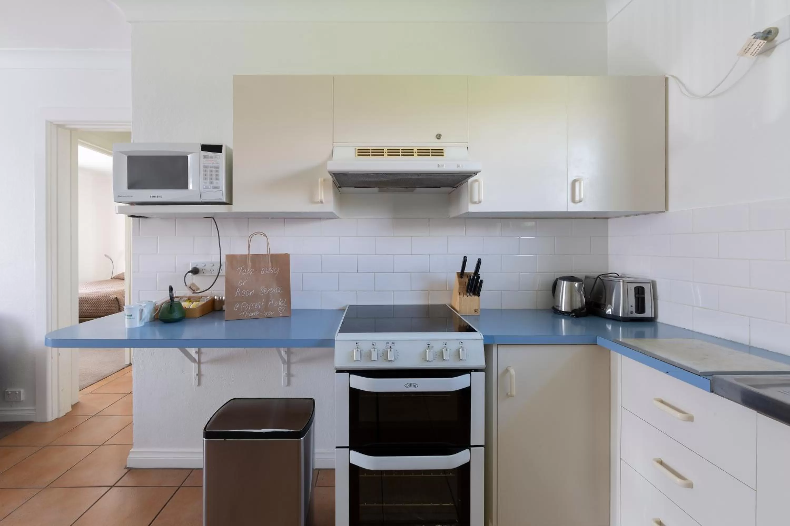 Kitchen or kitchenette in Forrest Hotel & Apartments