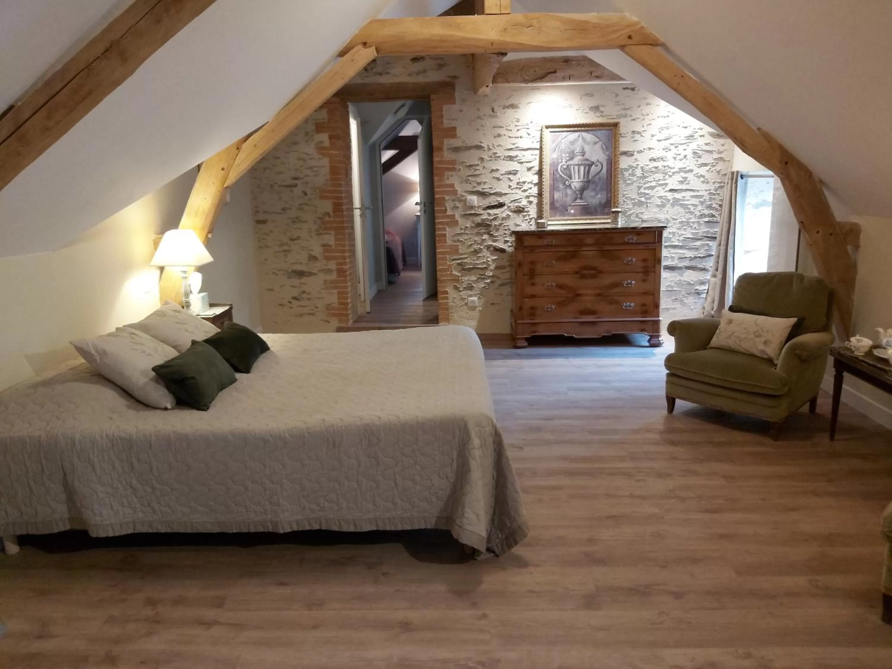 Bed in Chateau De La Moriniere