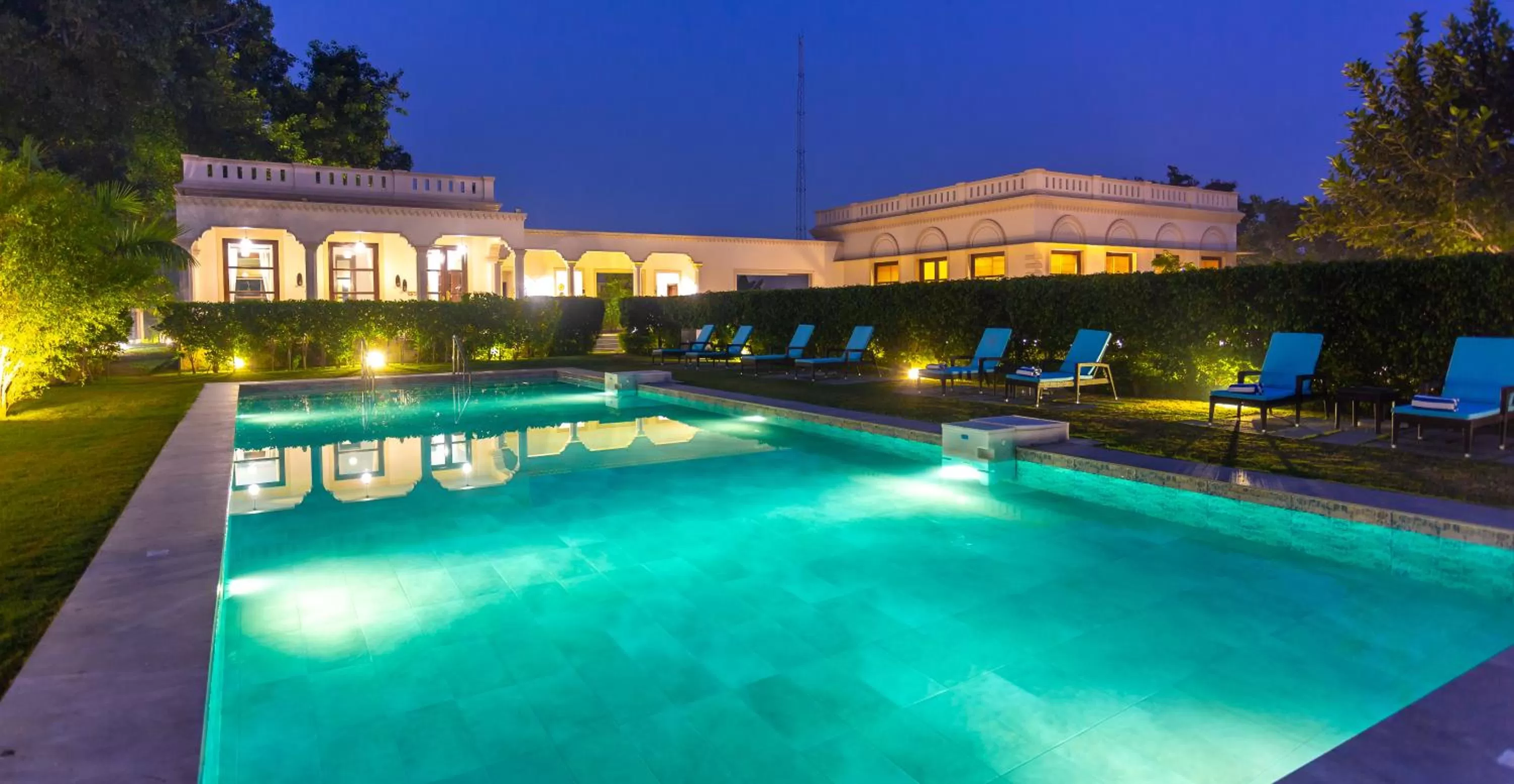 Swimming pool in Tree of Life Resort & Spa Varanasi