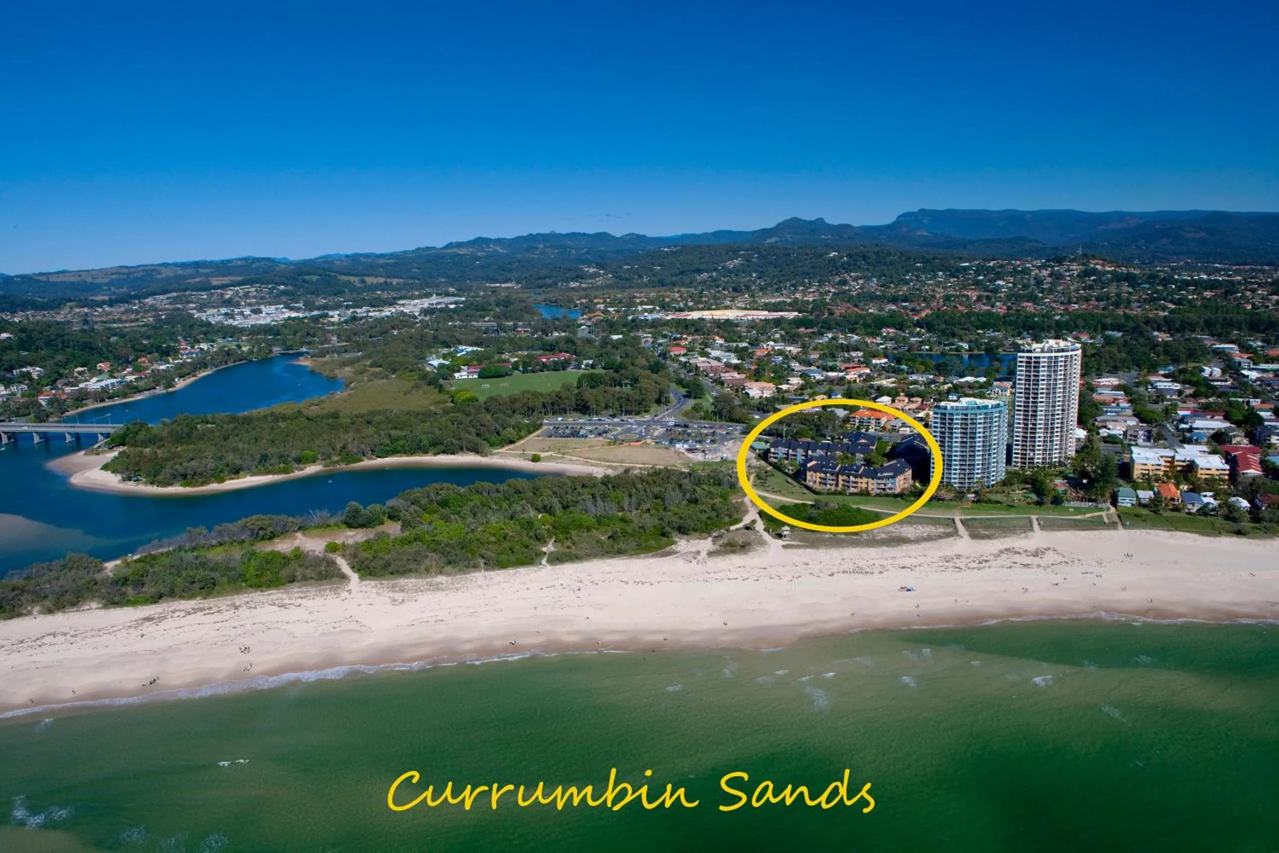 Bird's eye view in Currumbin Sands On The Beach