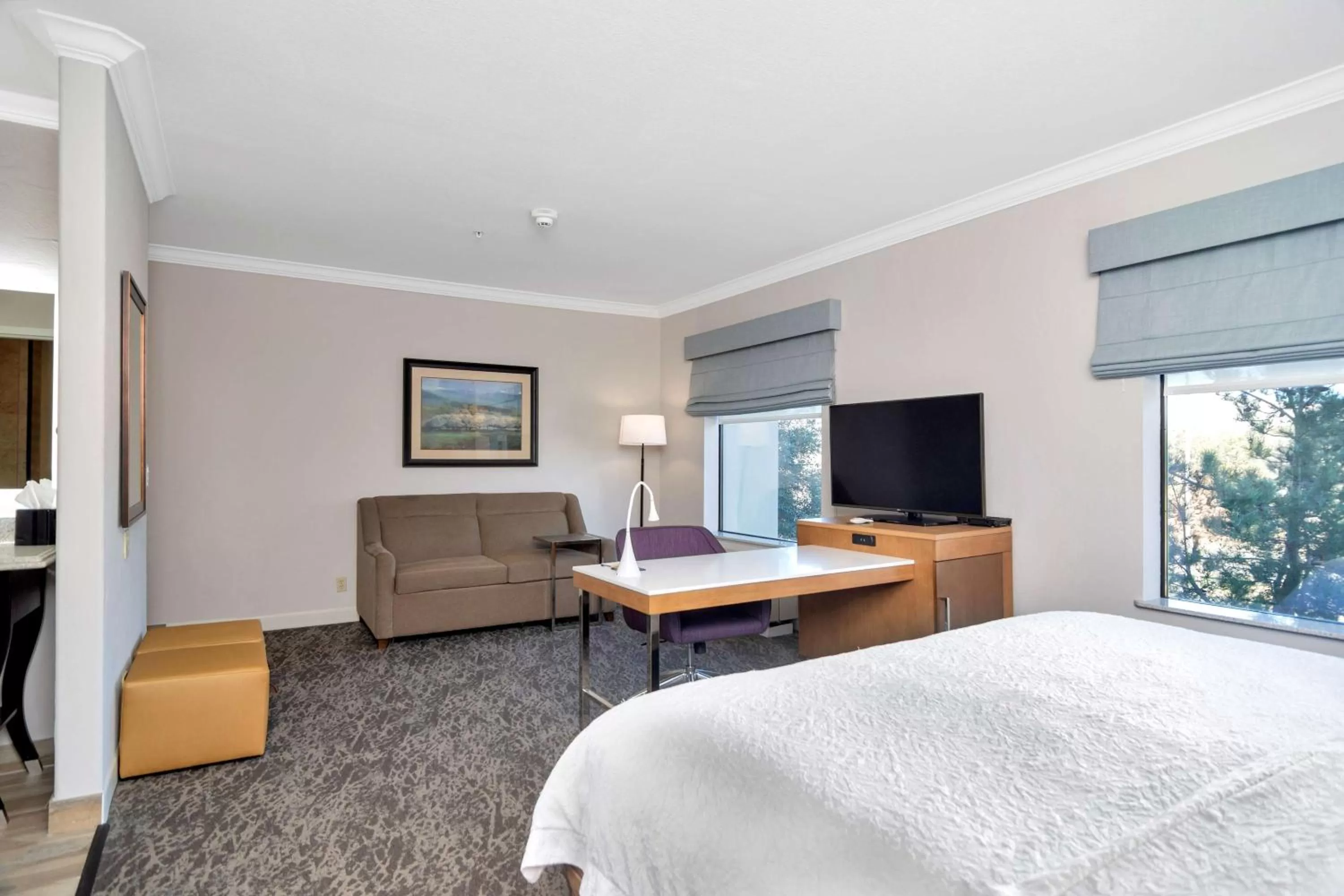 Living room, Bed in Hampton Inn & Suites Fort Worth-Fossil Creek