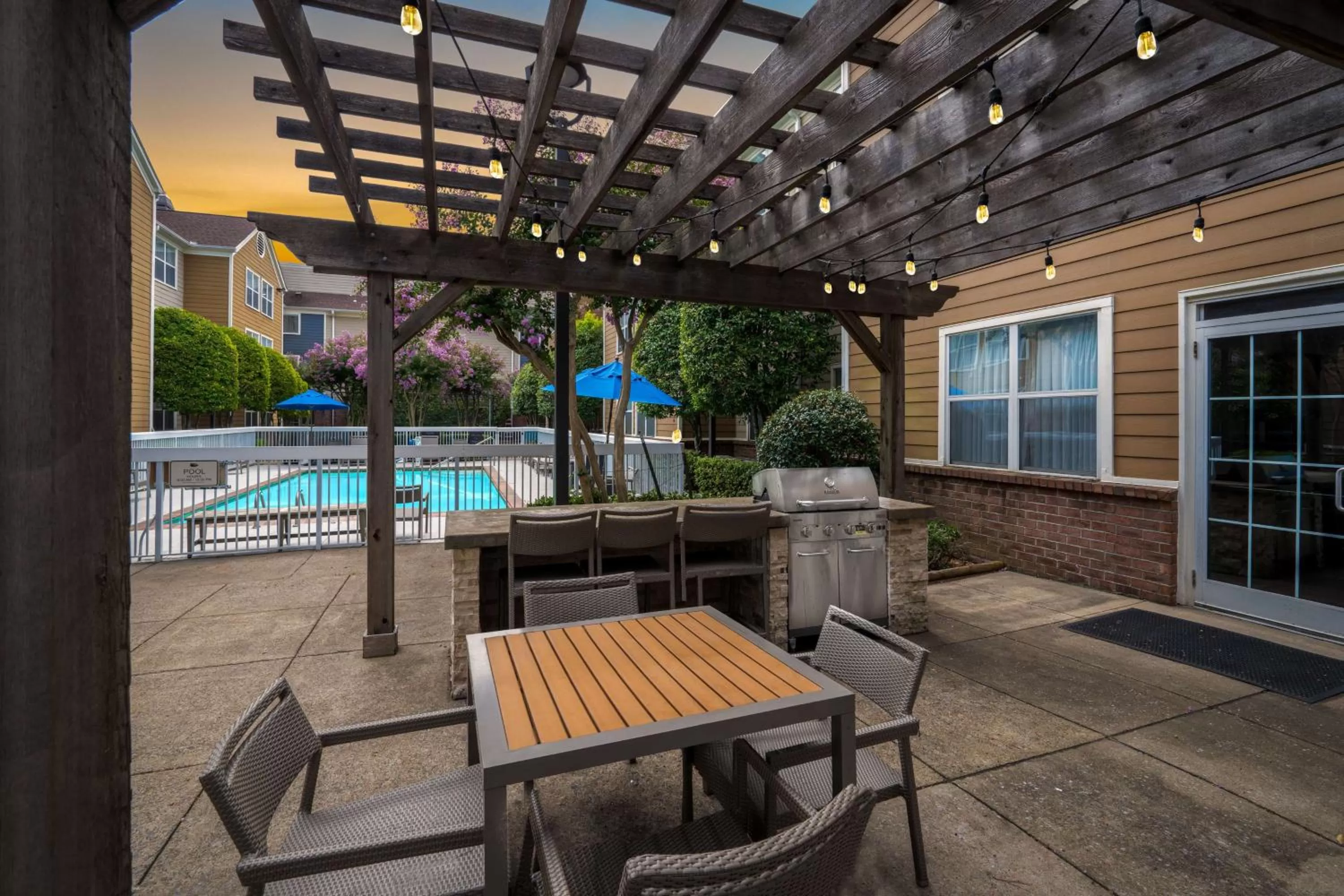 Pool view in Homewood Suites Memphis Germantown