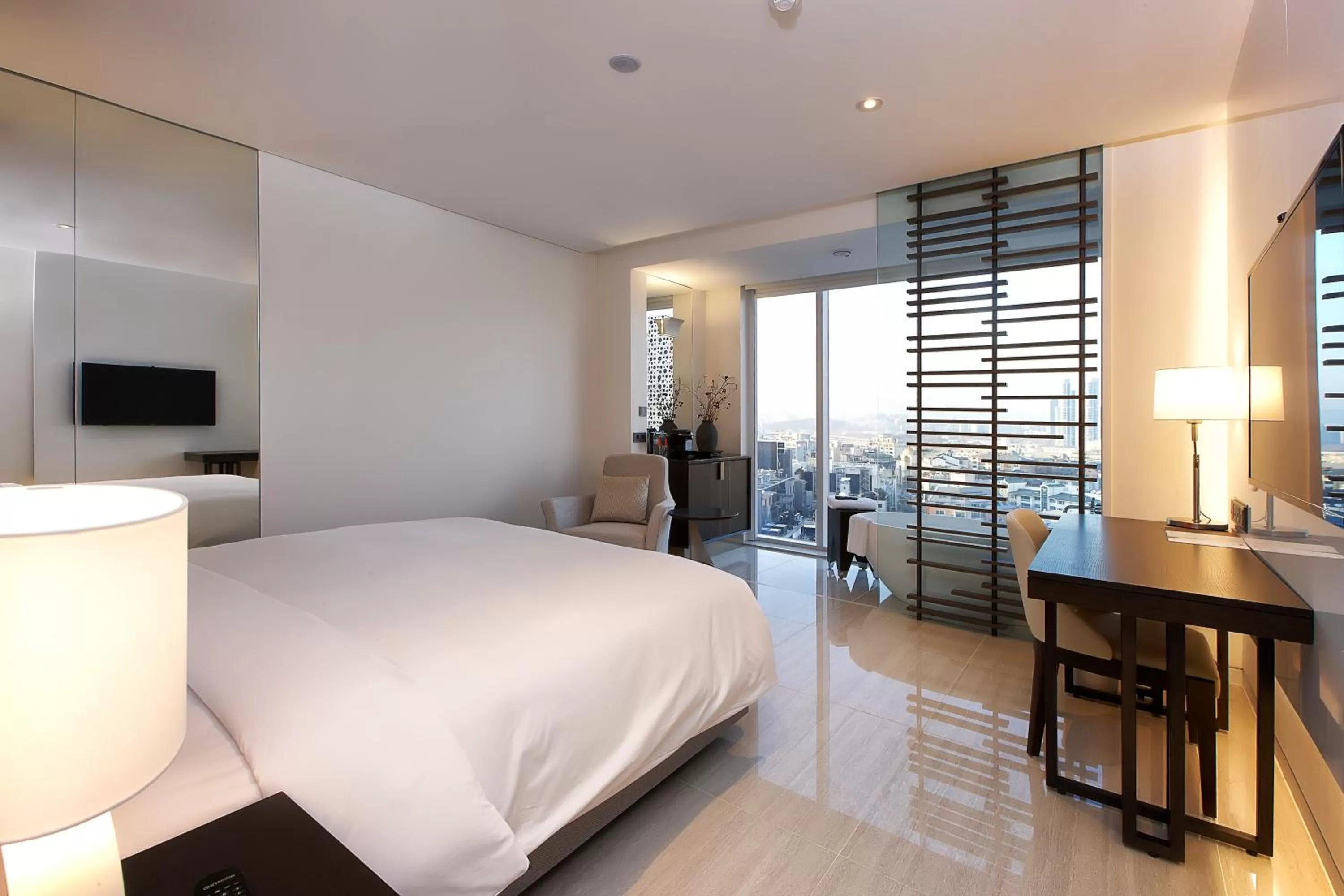 Decorative detail, Bed in Hotel Entra Gangnam