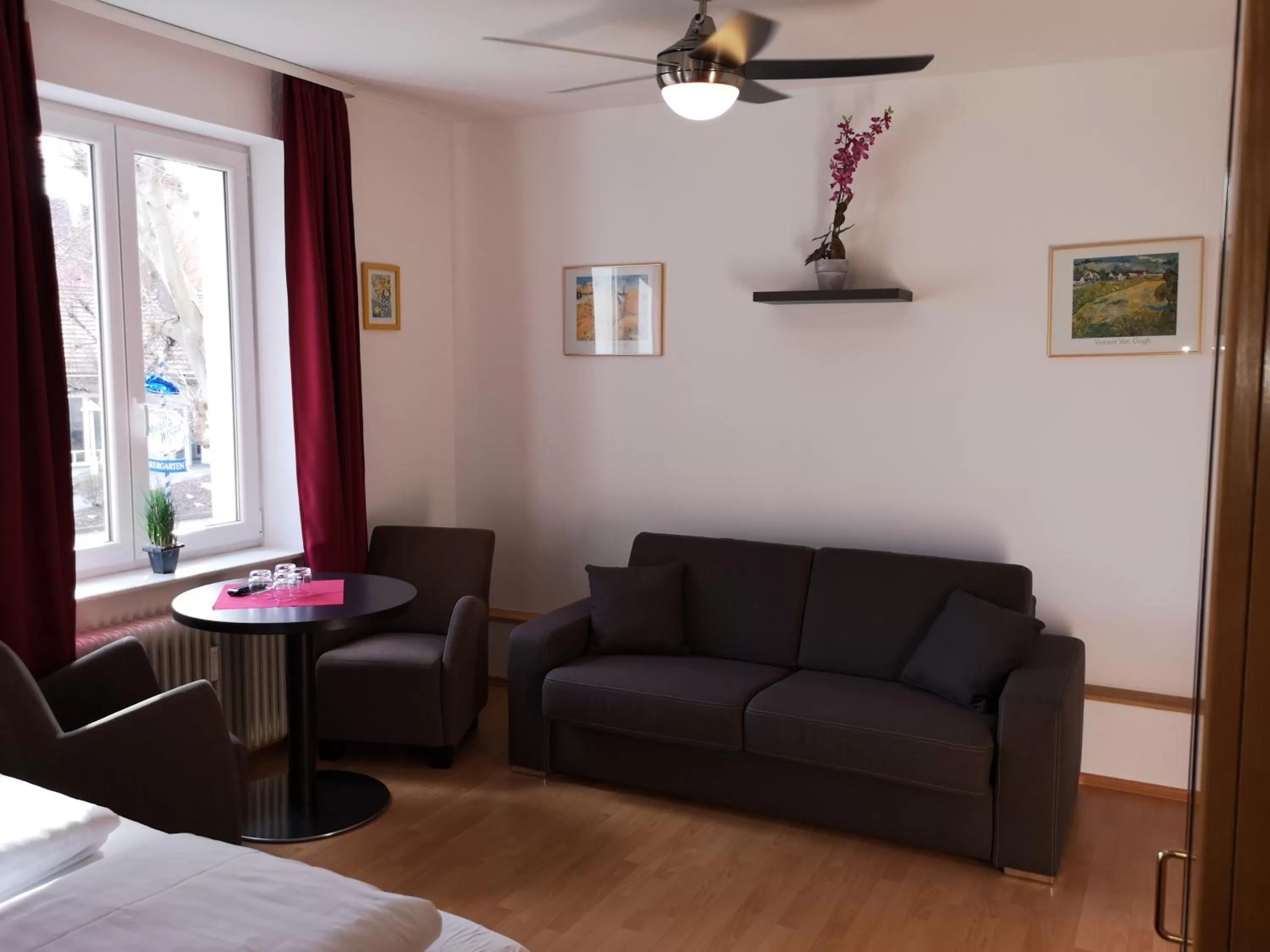 Bed in Tuniberg Restaurant Hotel