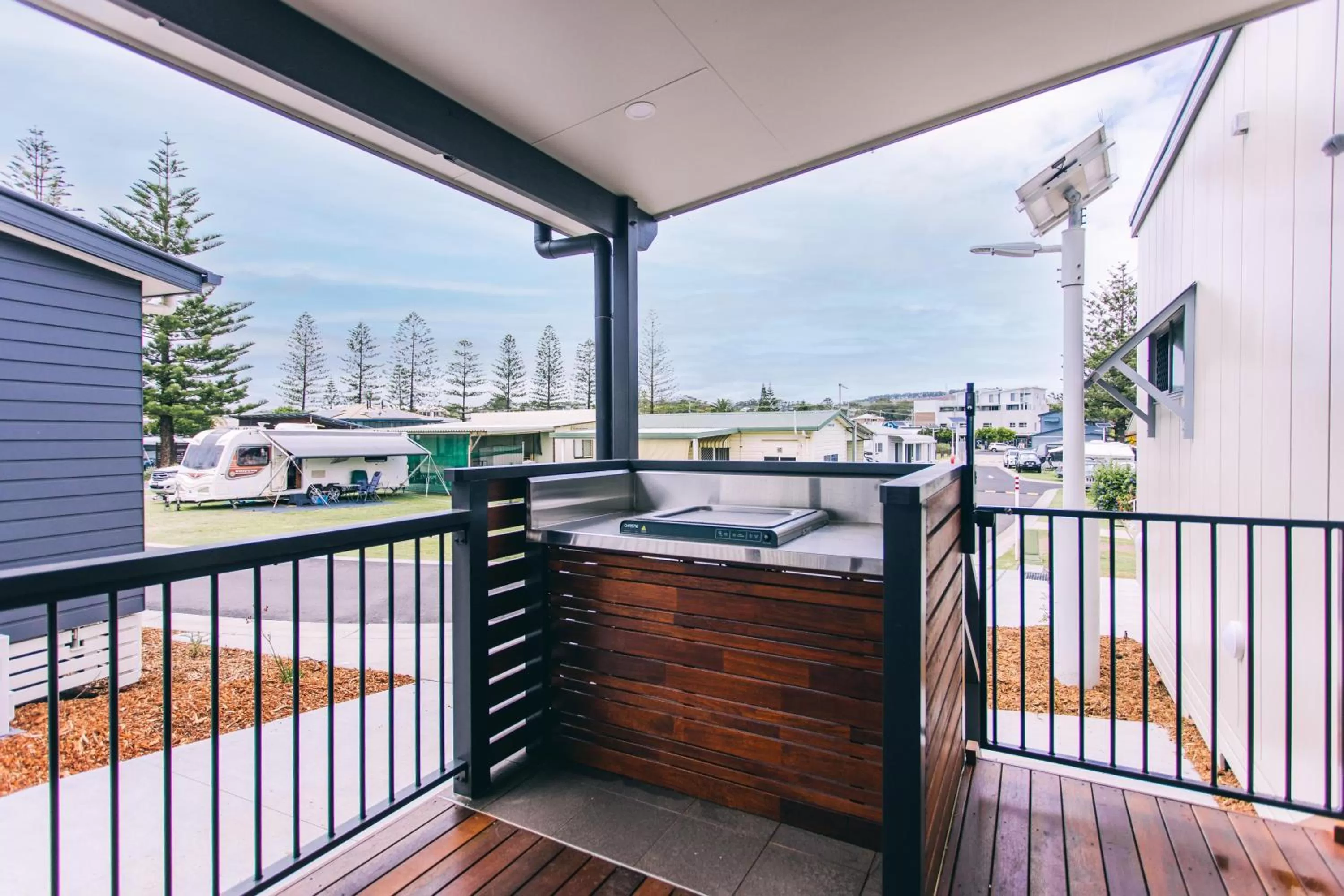 BBQ facilities in Woolgoolga Beach Holiday Park