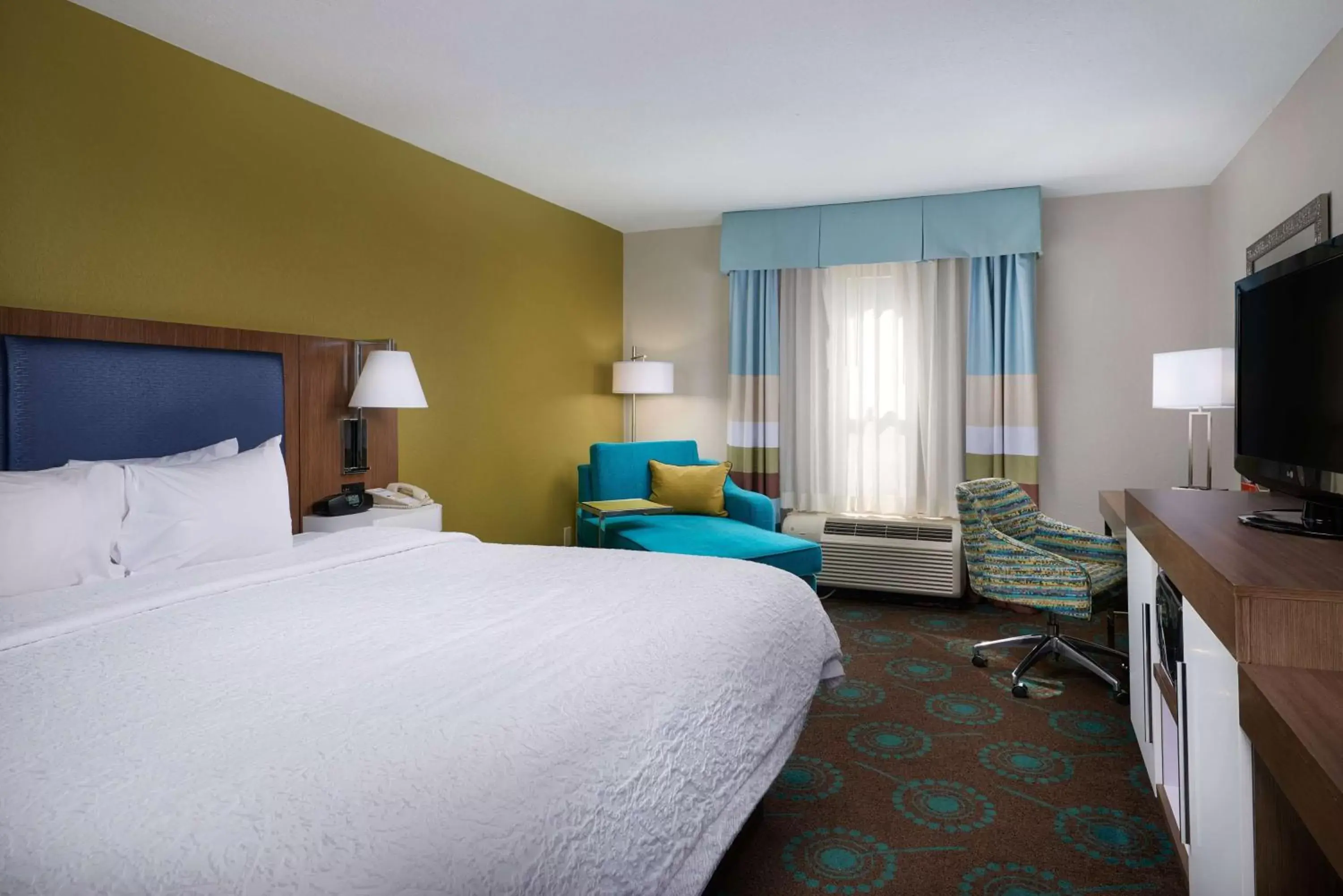 King Room - Mobility/Hearing Accessible with Roll-In Shower - Non-Smoking in Hampton Inn Goldsboro King Room - Mobility/Hearing Accessible with Roll-In Shower - Non-Smoking in Hampton Inn Goldsboro