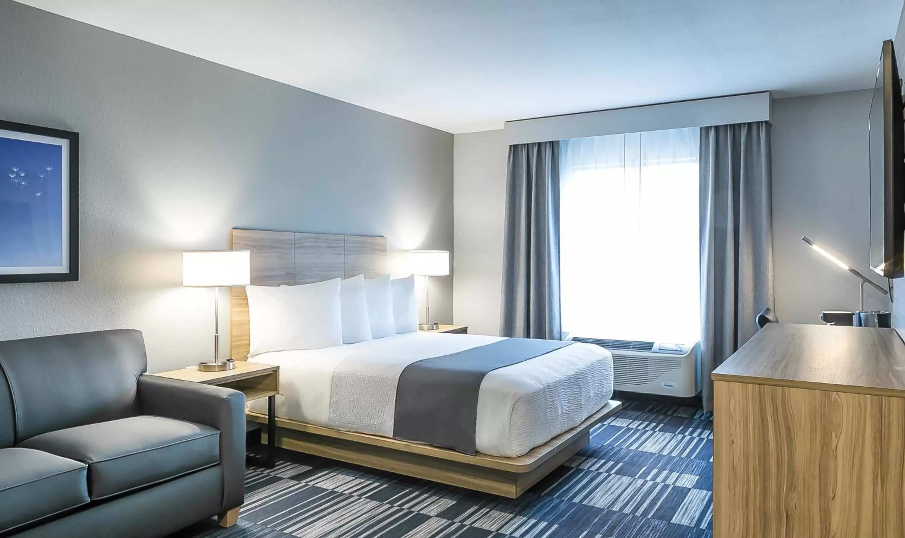 Bed in Winds Hotel at Crosswinds Casino