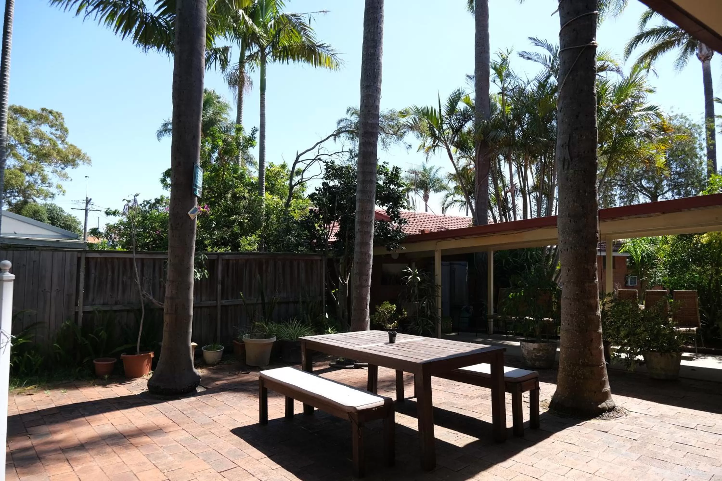 Garden view in Sapphire Palms Motel