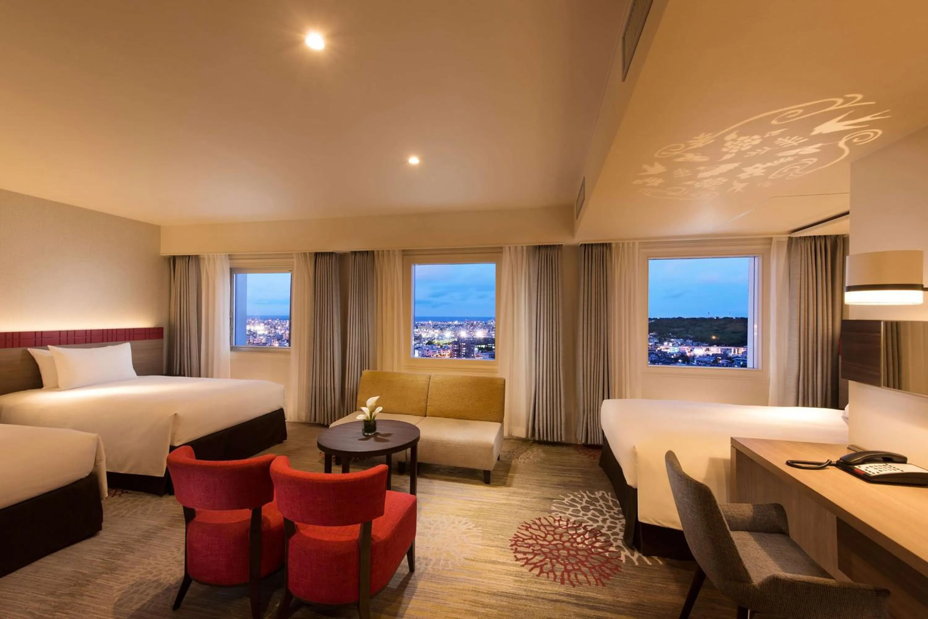 Bedroom, Bed in DoubleTree by Hilton Naha Shuri Castle