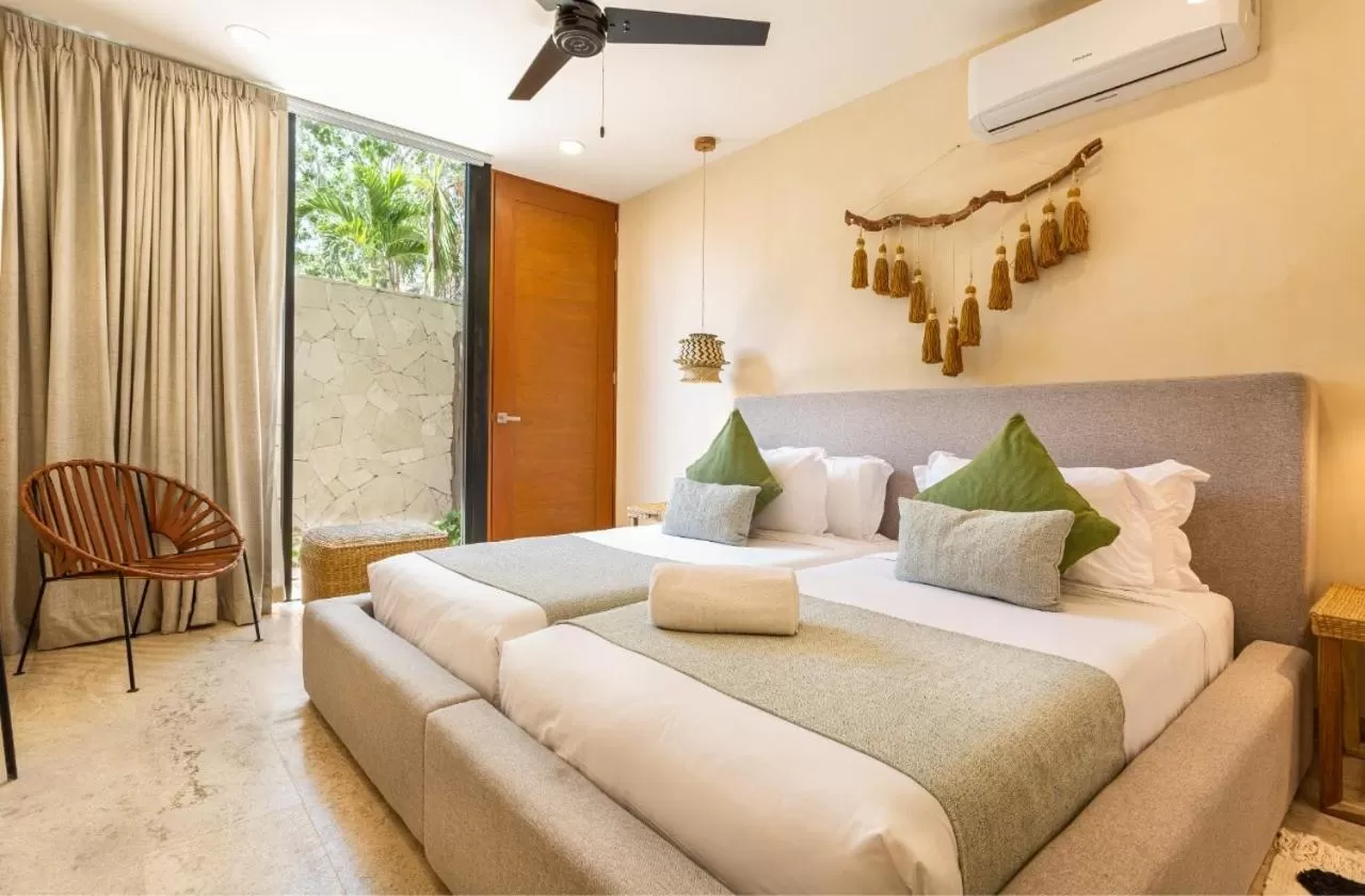 Bedroom, Bed in Kuukum Tulum Hotel