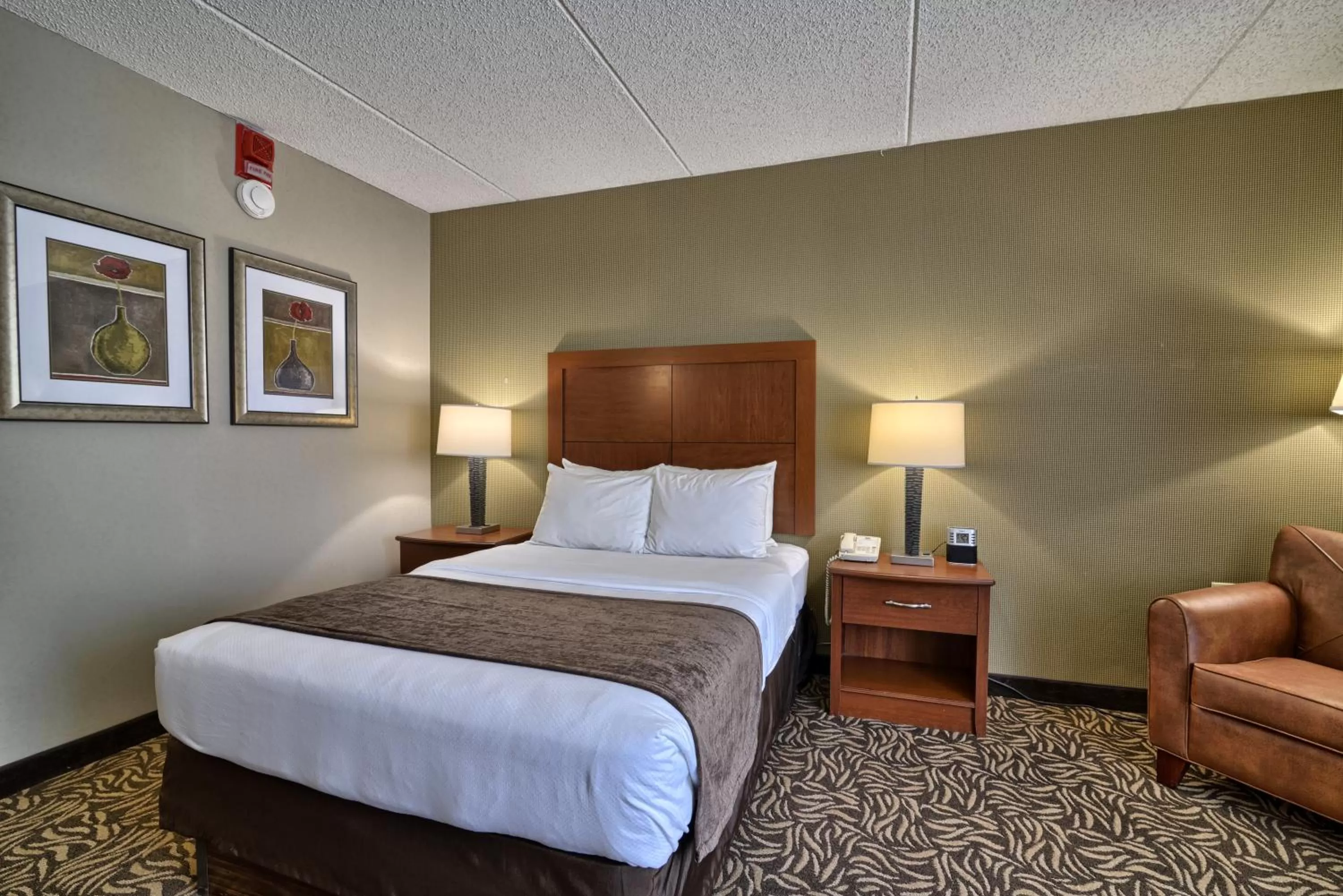 Bed in Clarion Inn & Suites Cortland - University Area