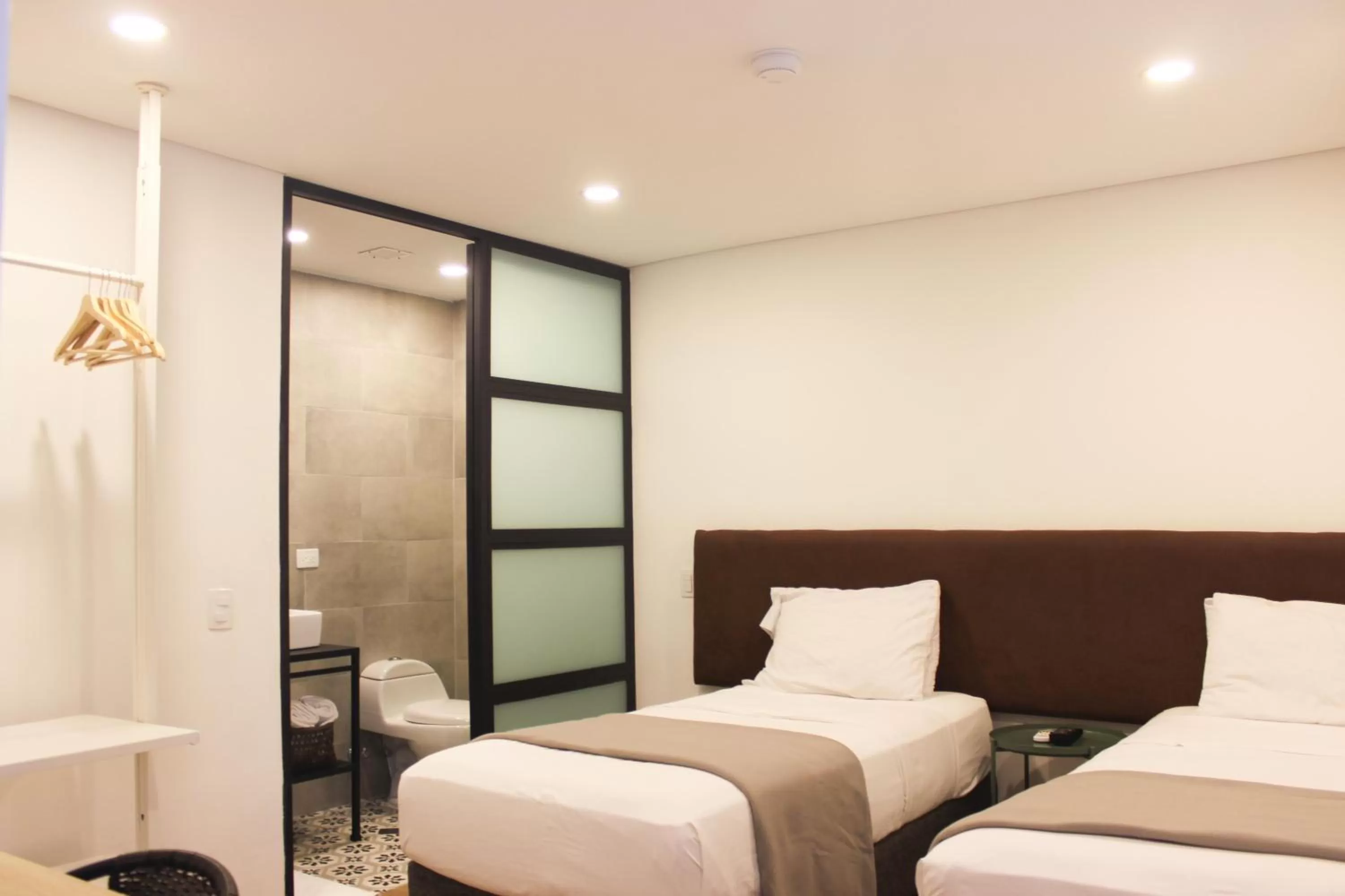 Bathroom, Bed in 574 Hotel