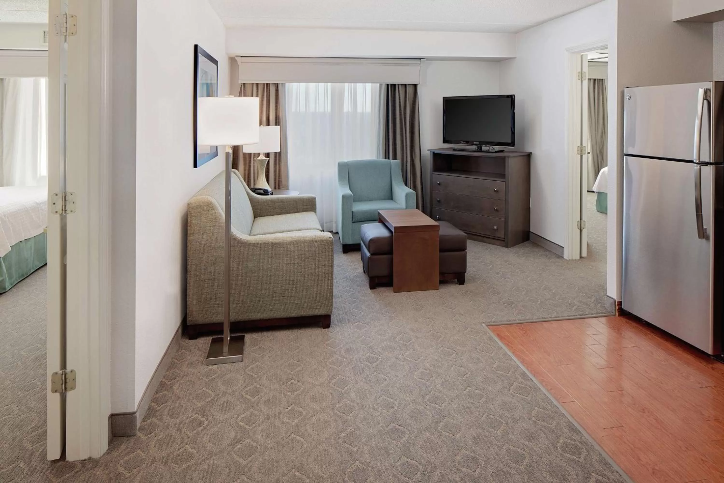 Bedroom, Seating Area in Homewood Suites by Hilton Dallas Market Center