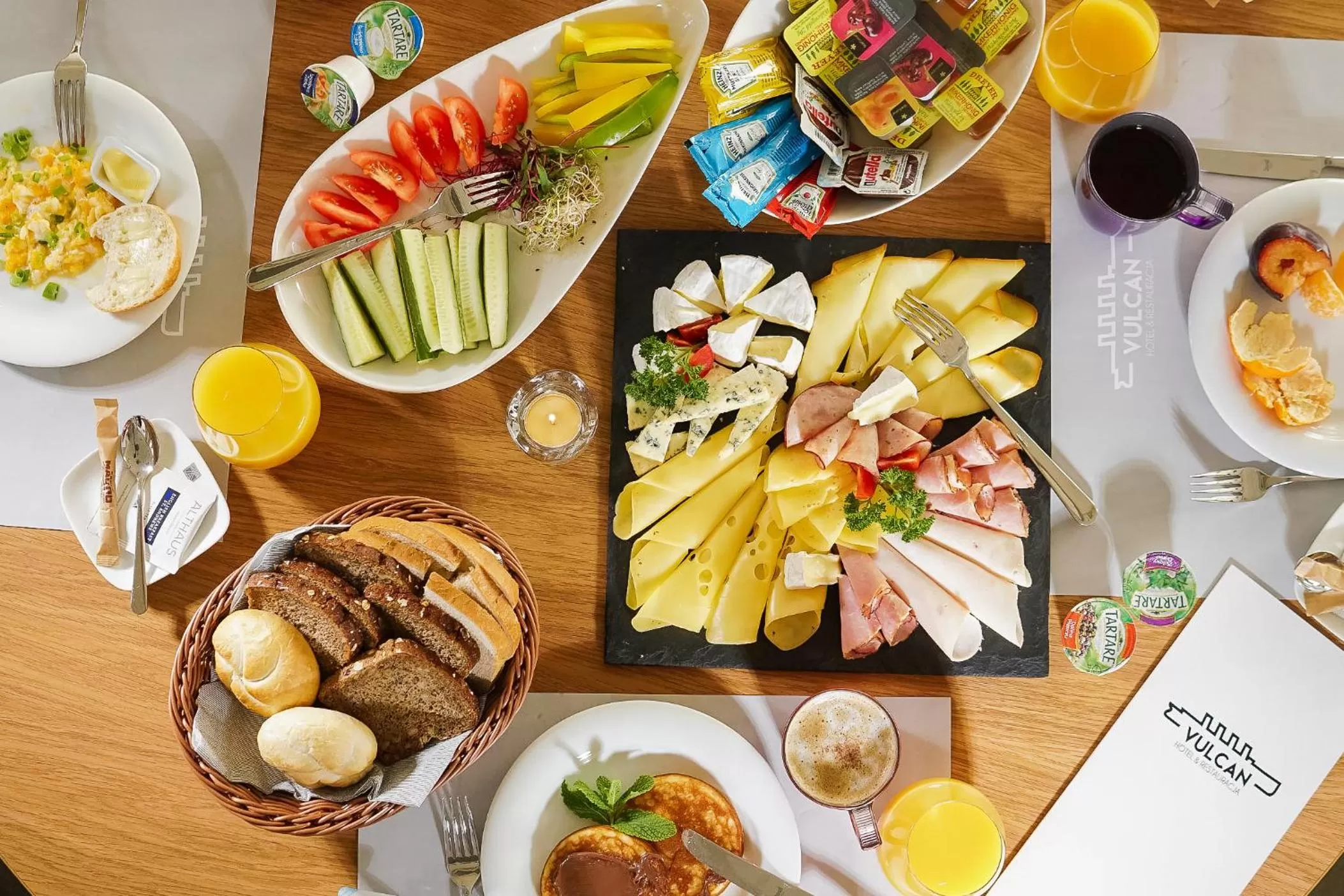 Buffet breakfast in Vulcan Hotel