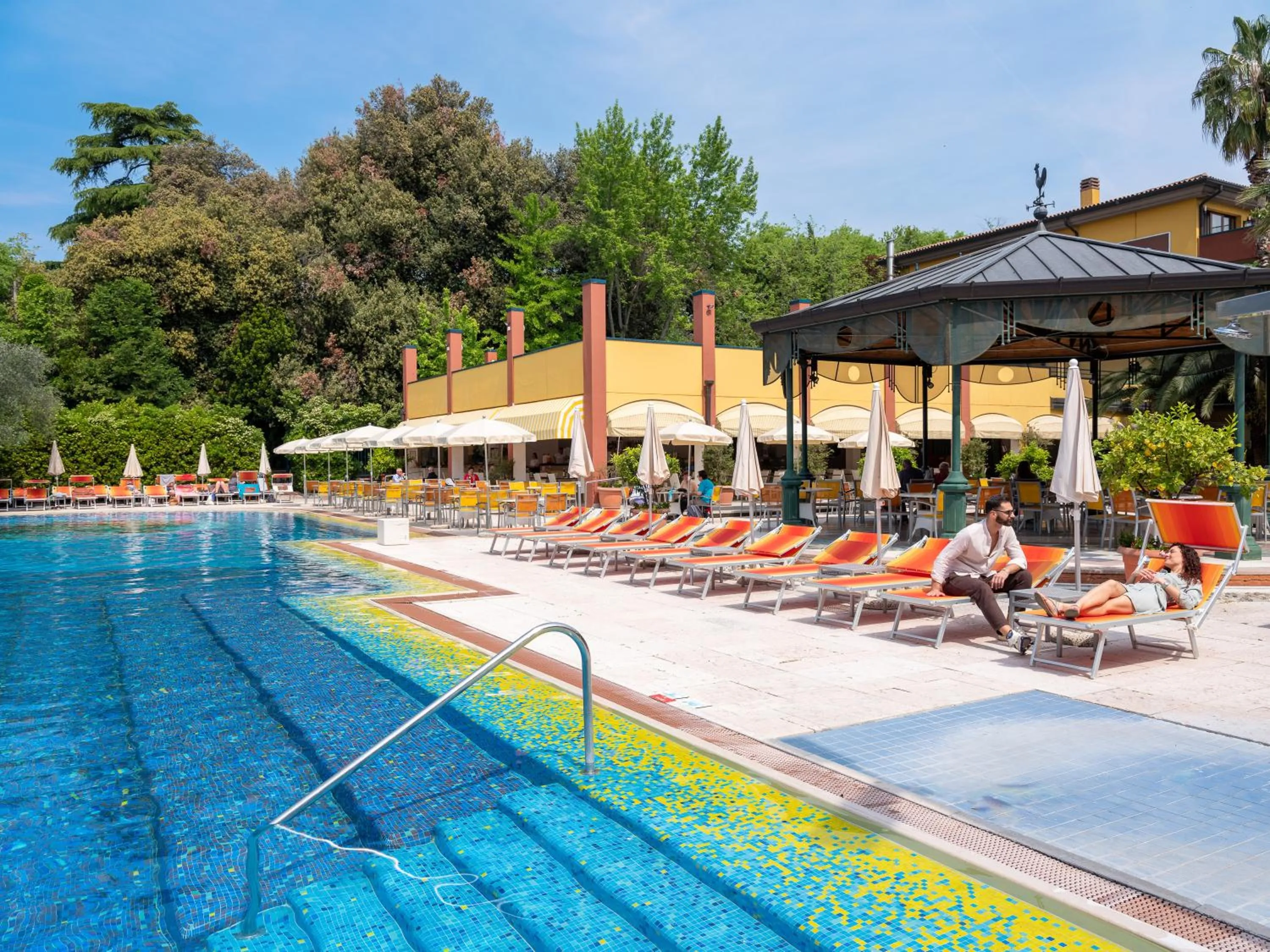 Pool view in Parc Hotel Gritti