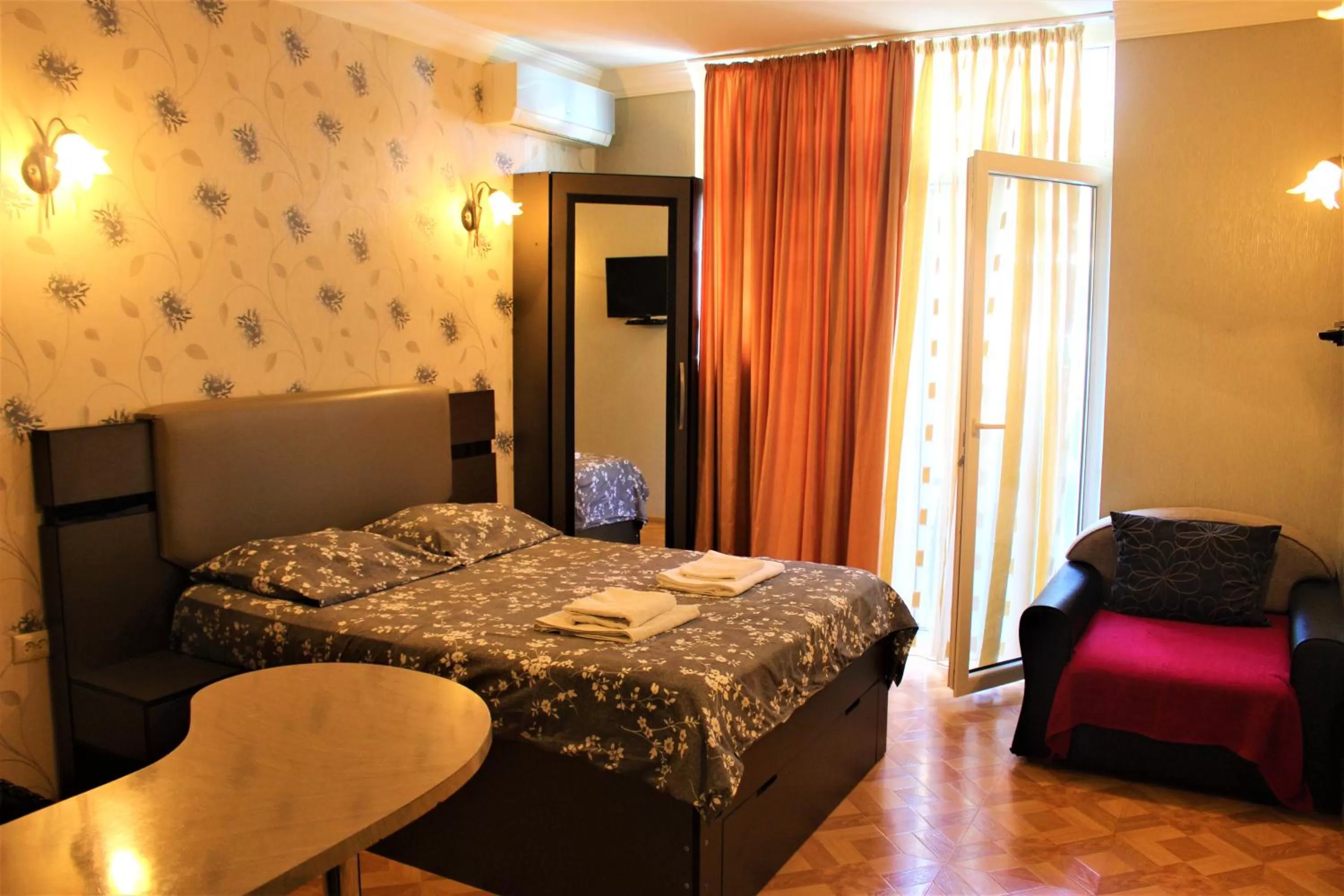 Bed in Orbi Lux Apartment