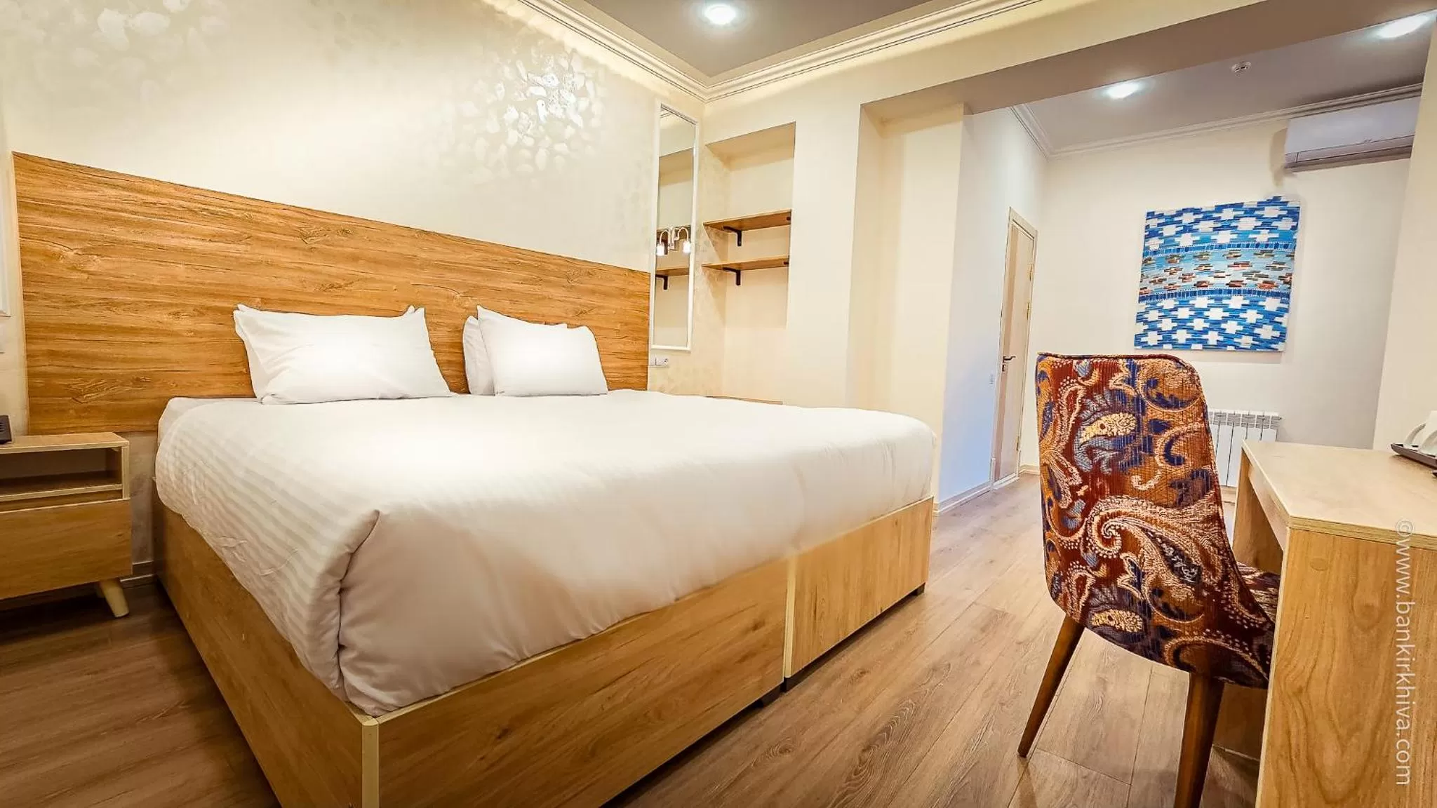 Bed in Hotel Bankir Khiva