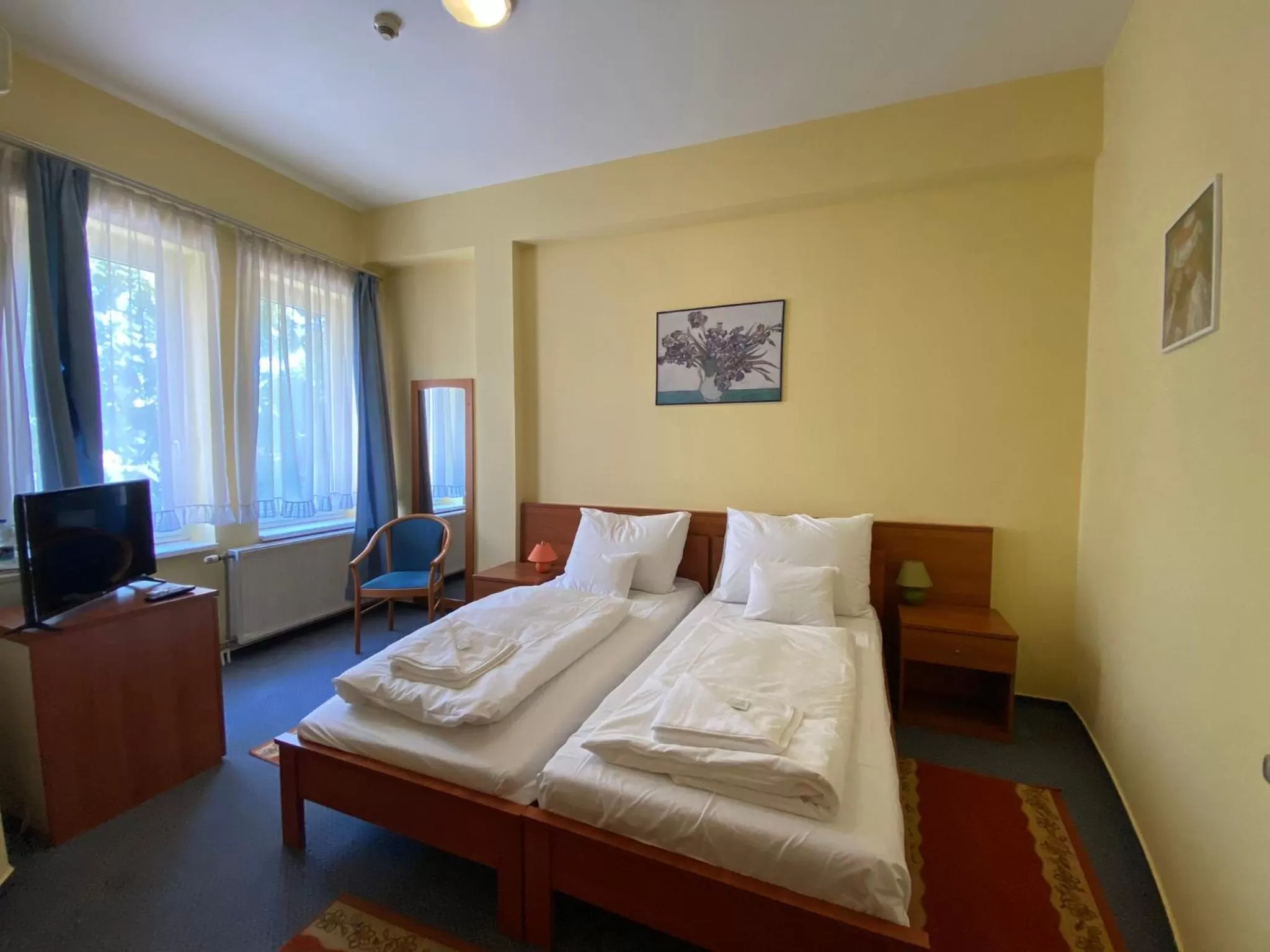 Bed in Tisza Alfa Hotel