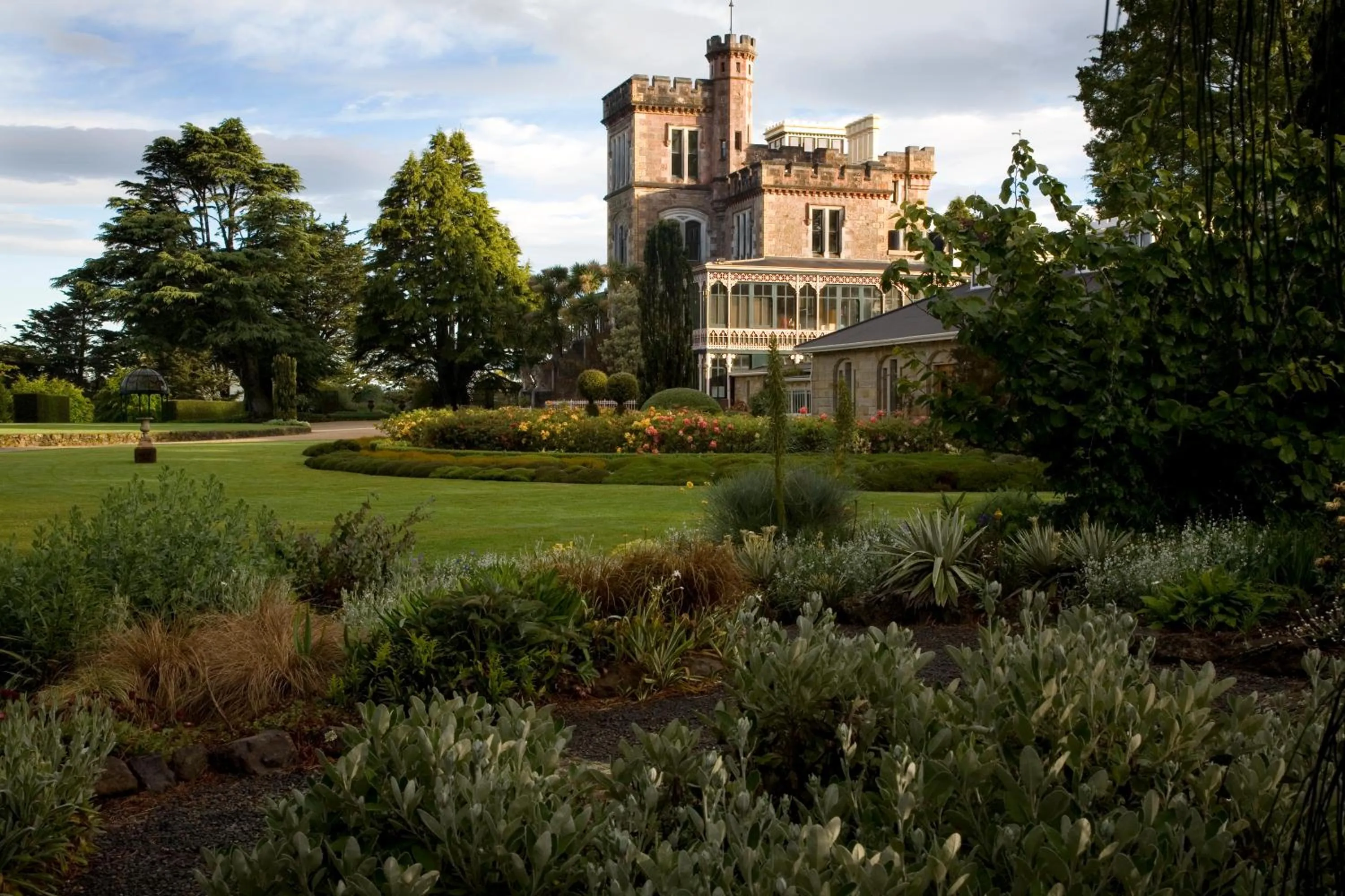 Garden view in Camp Estate by Larnach Castle