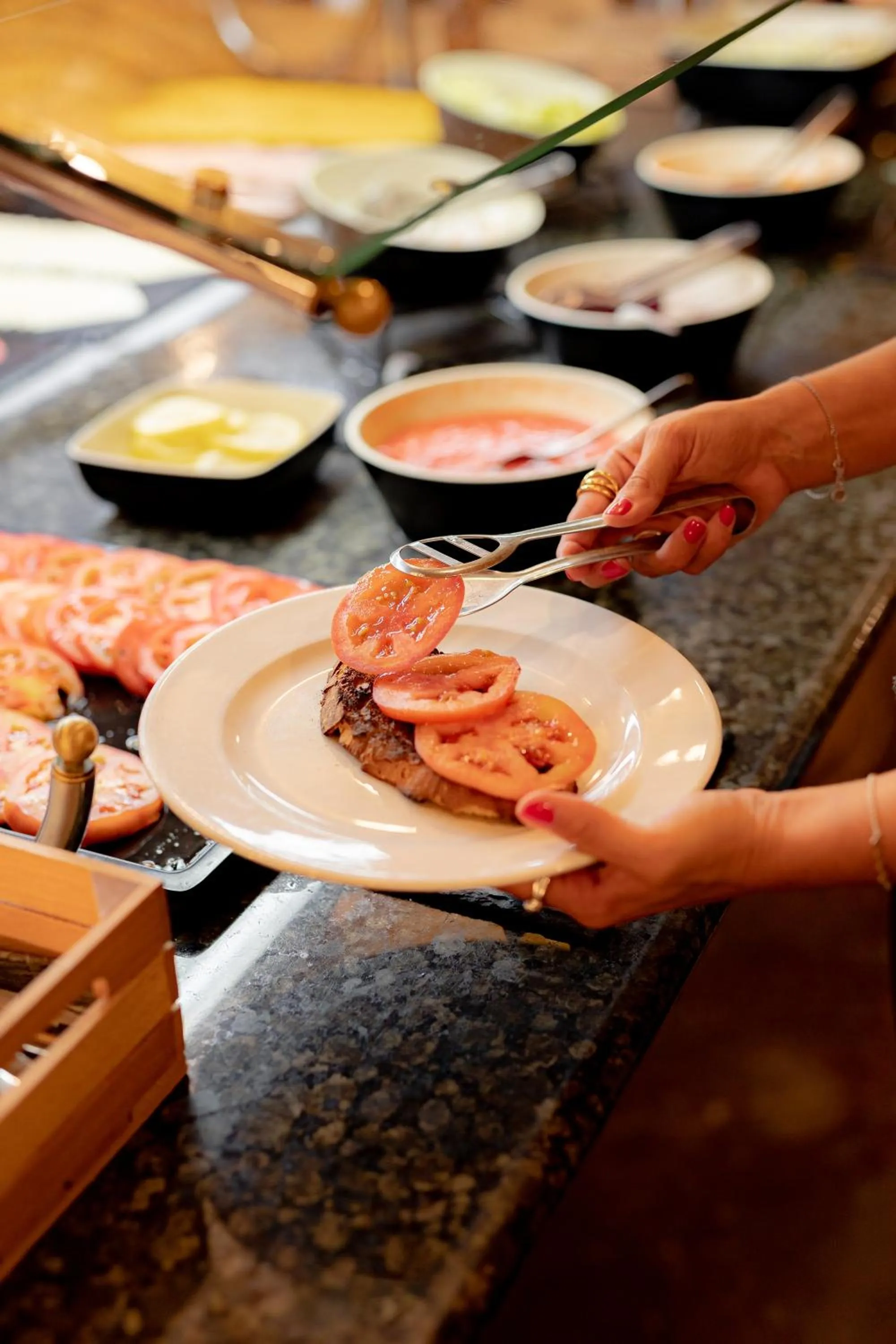 Food in tent Capi Playa