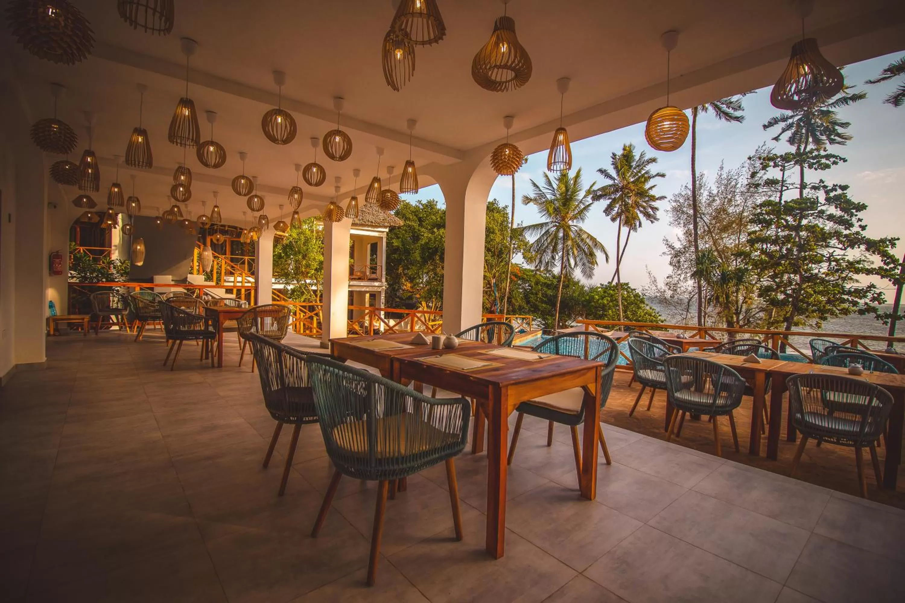 Patio in Zanzibella Hotel & SPA