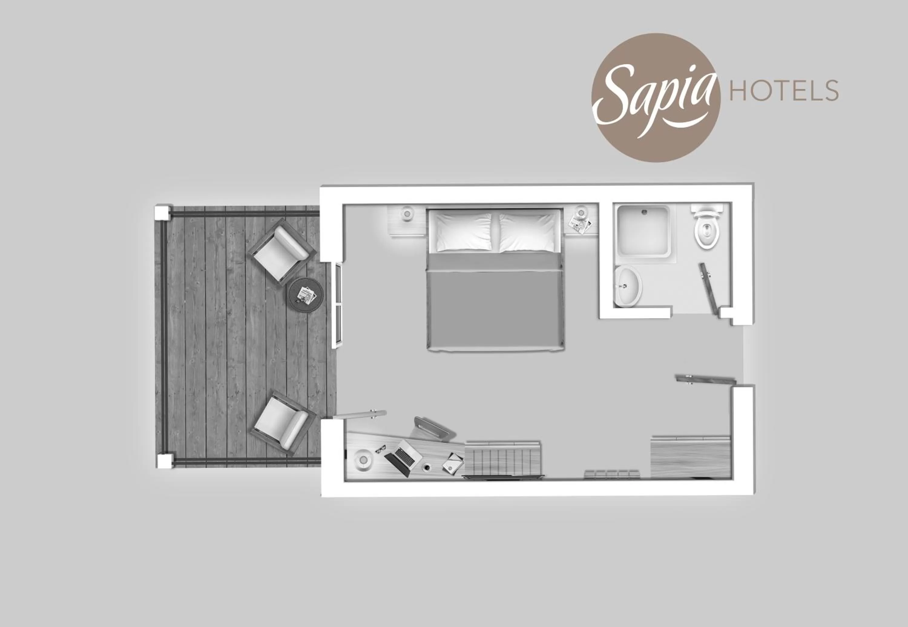 Photo of the whole room in Sapia Hotel St. Fridolin